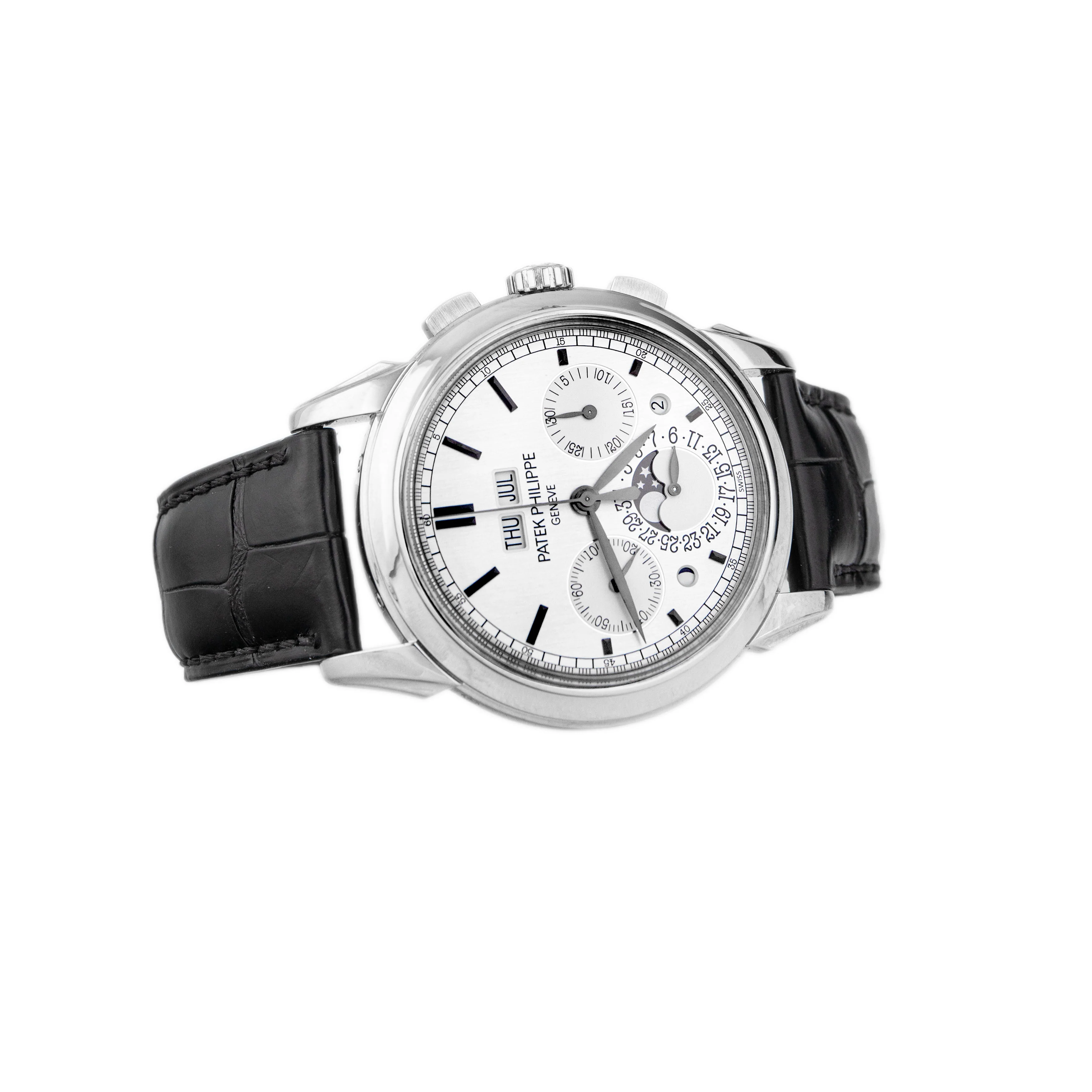 Patek Phillipe Grand Complications Perpetual Calendar Chronograph White Gold Silver Dial 41mm 5270G-001 Full Set - Image 4