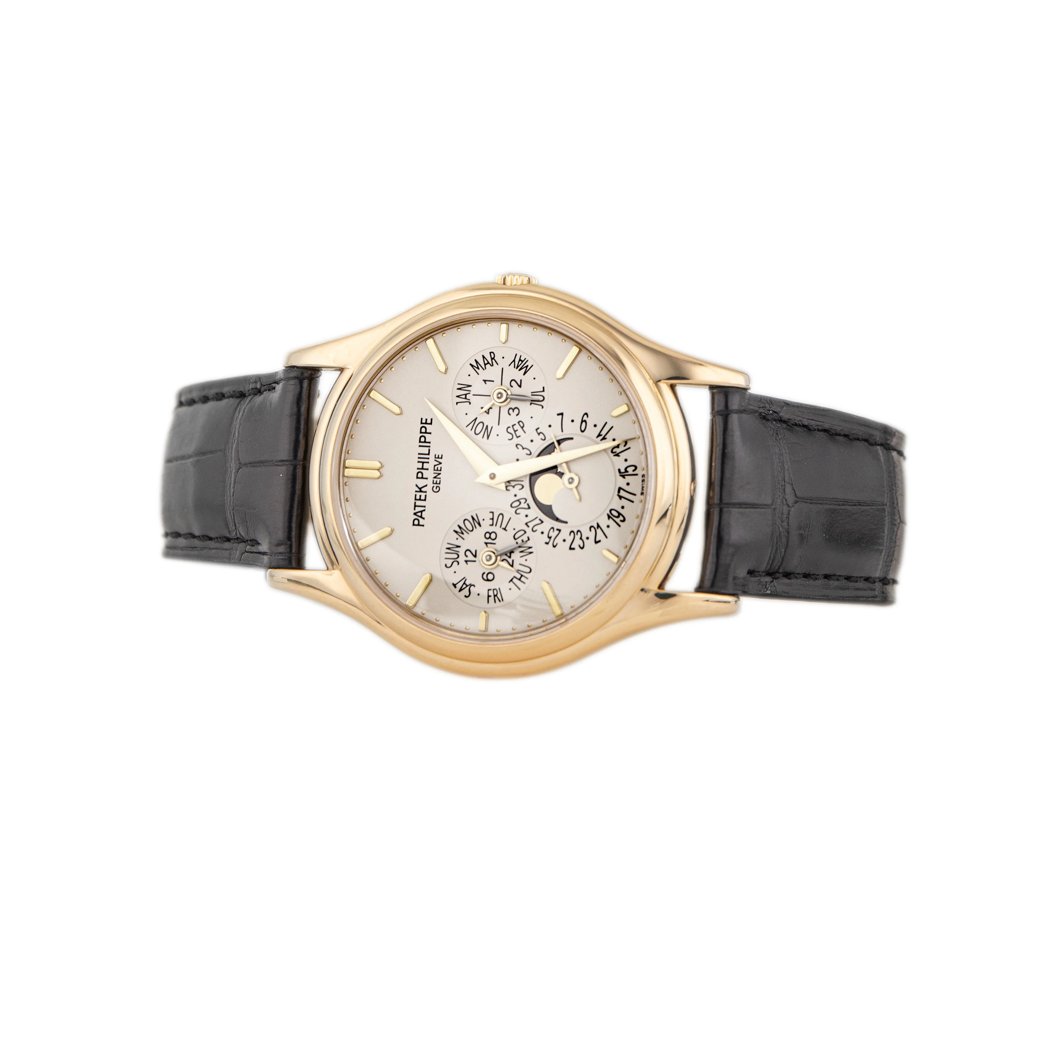 Patek Phillipe Grand Complications Perpetual Calendar Yellow Gold White Dial 37mm 5140J-001 Full Set - Image 3