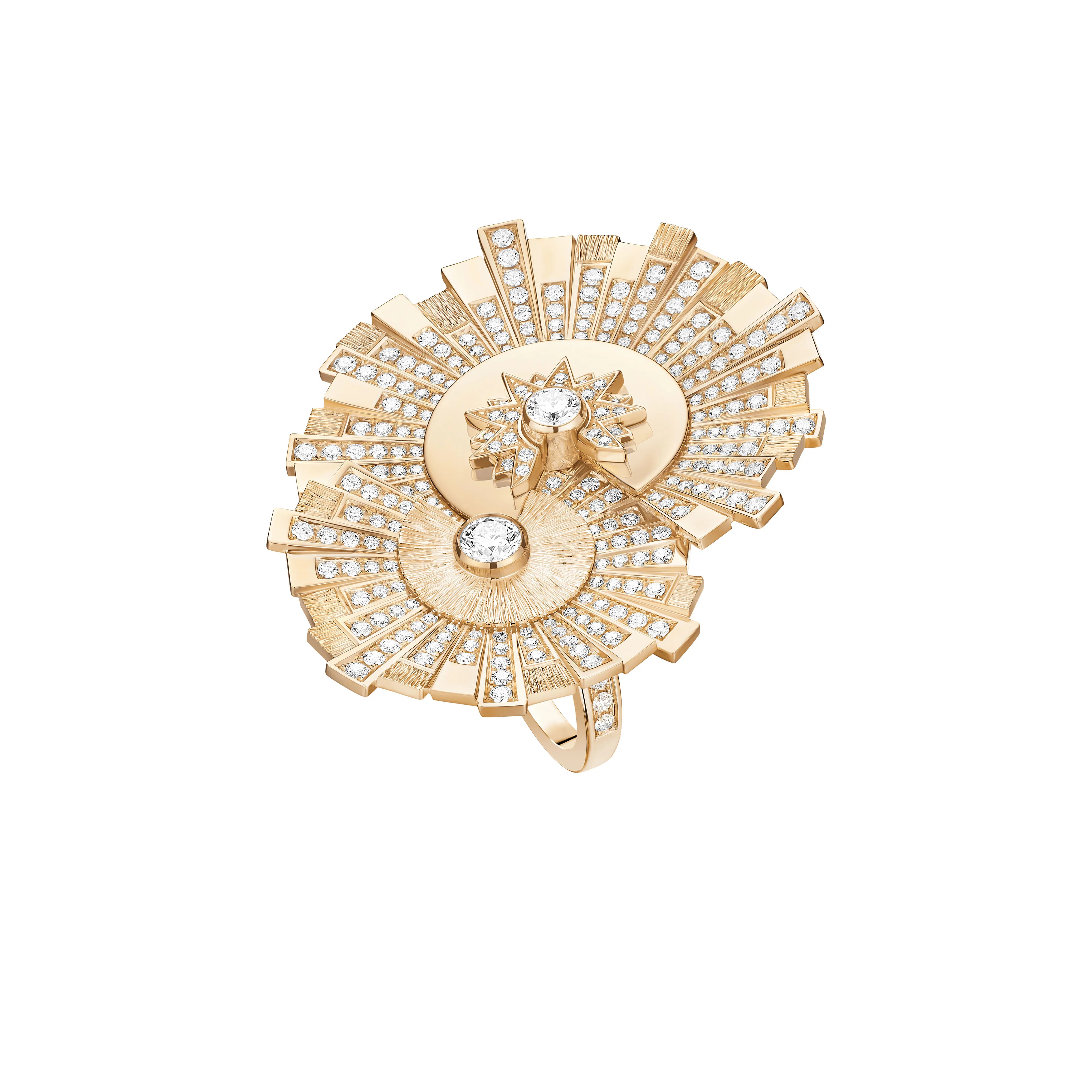 Piaget 18K Rose Gold Sunlight Palace Décor Diamond Ring