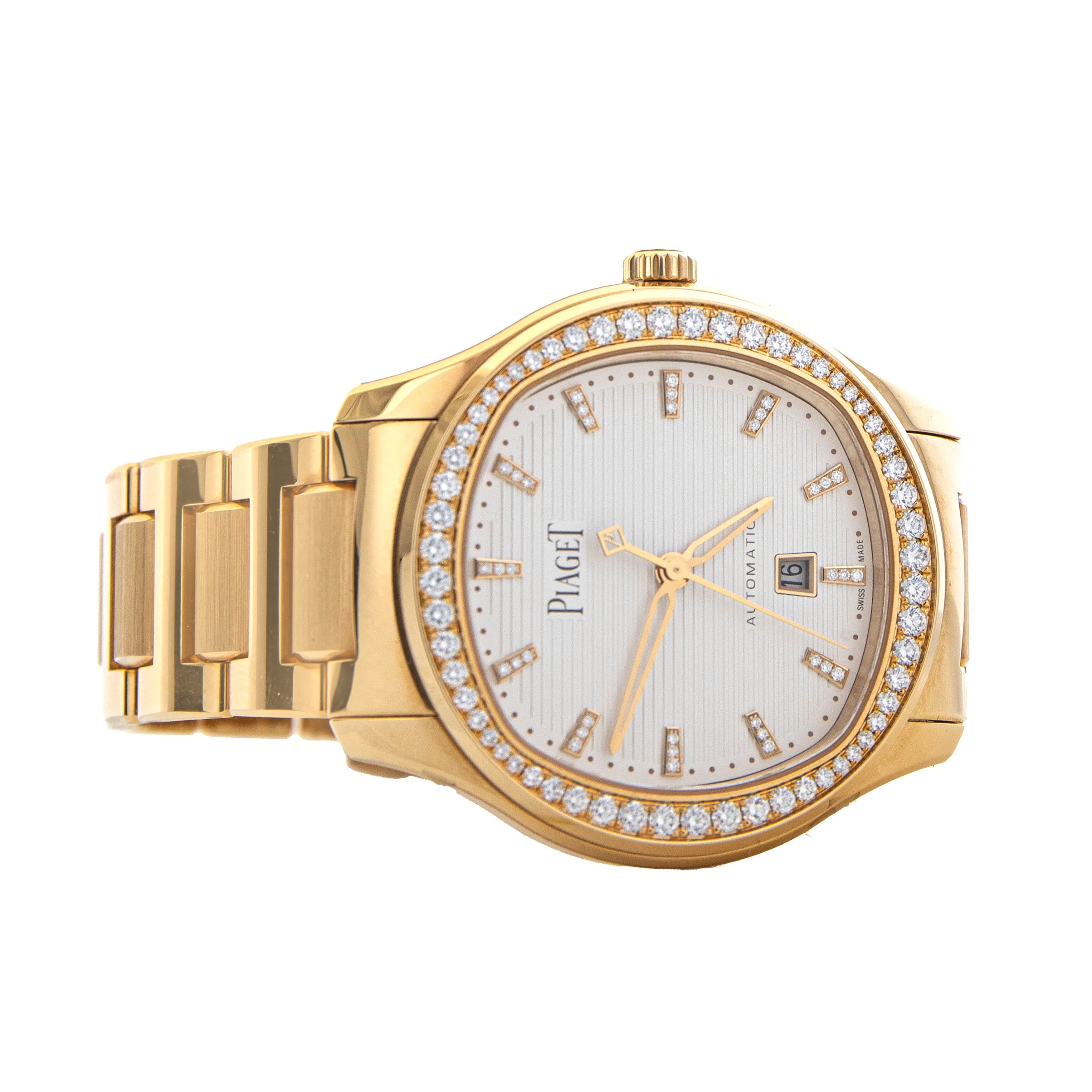 Piaget Polo Date Diamonds Rose Gold White Dial 36mm G0A46020 - Image 4