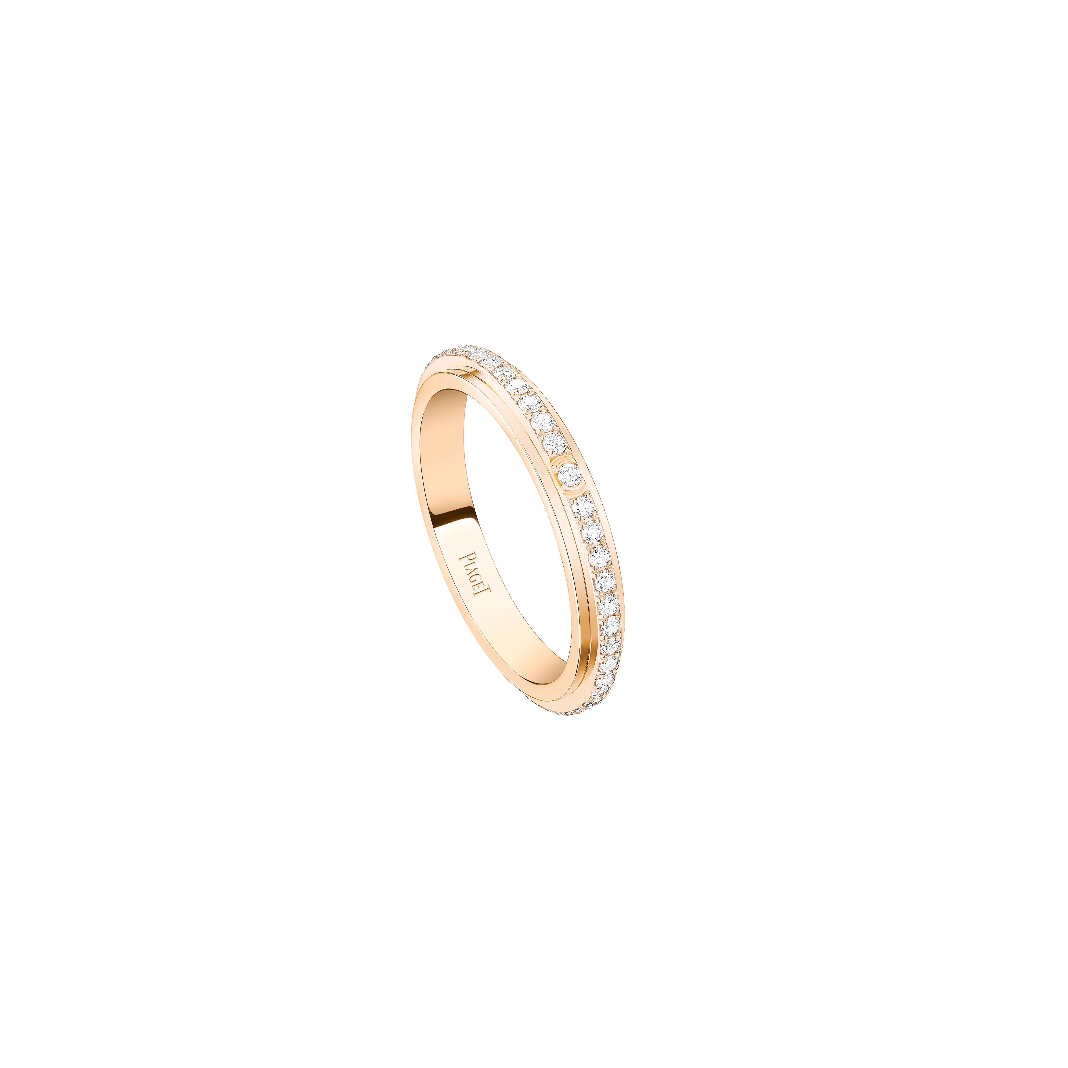 Piaget Possession 18k Rose Gold Diamond Turning Ring