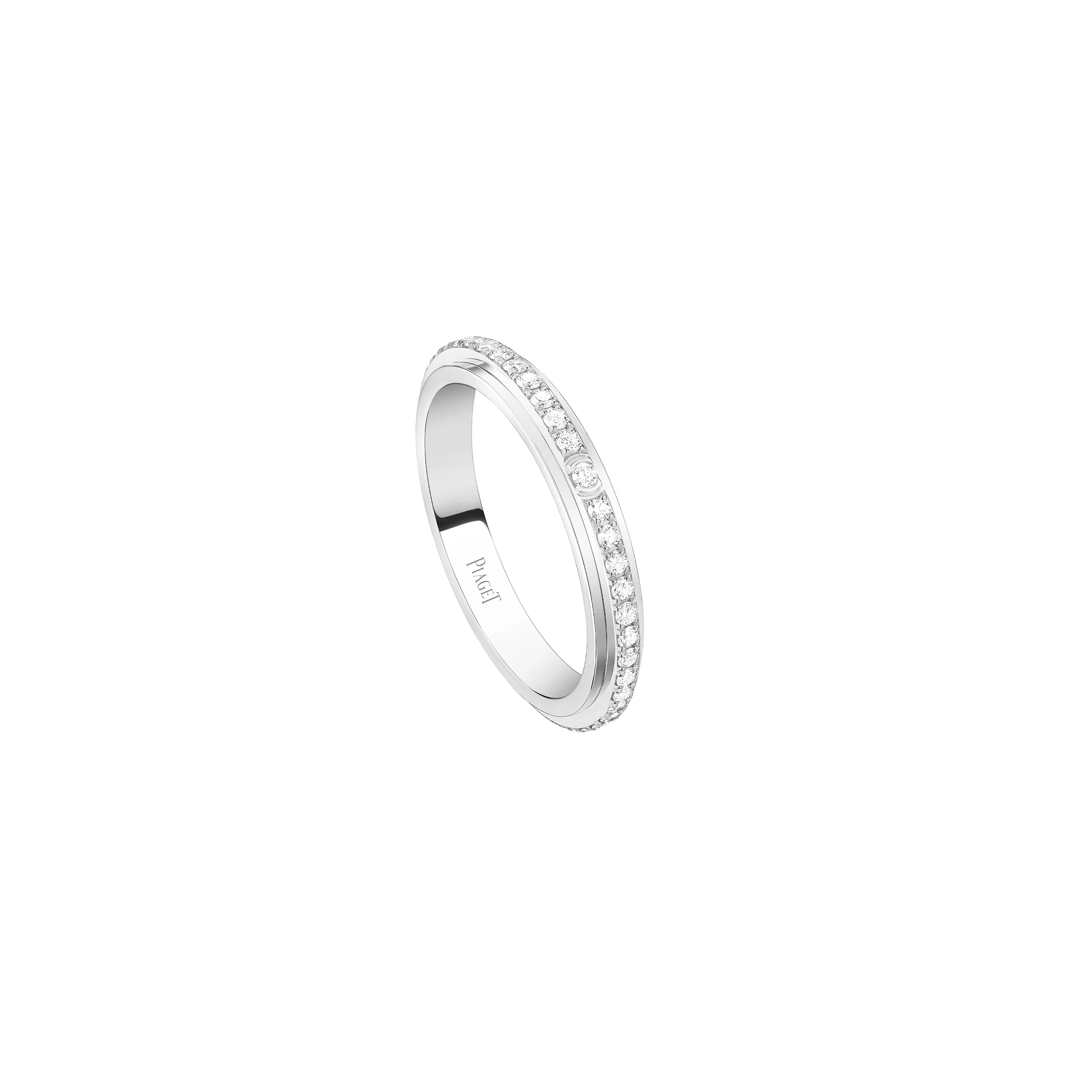 Piaget Possession 18k White Gold Diamond Turning Ring