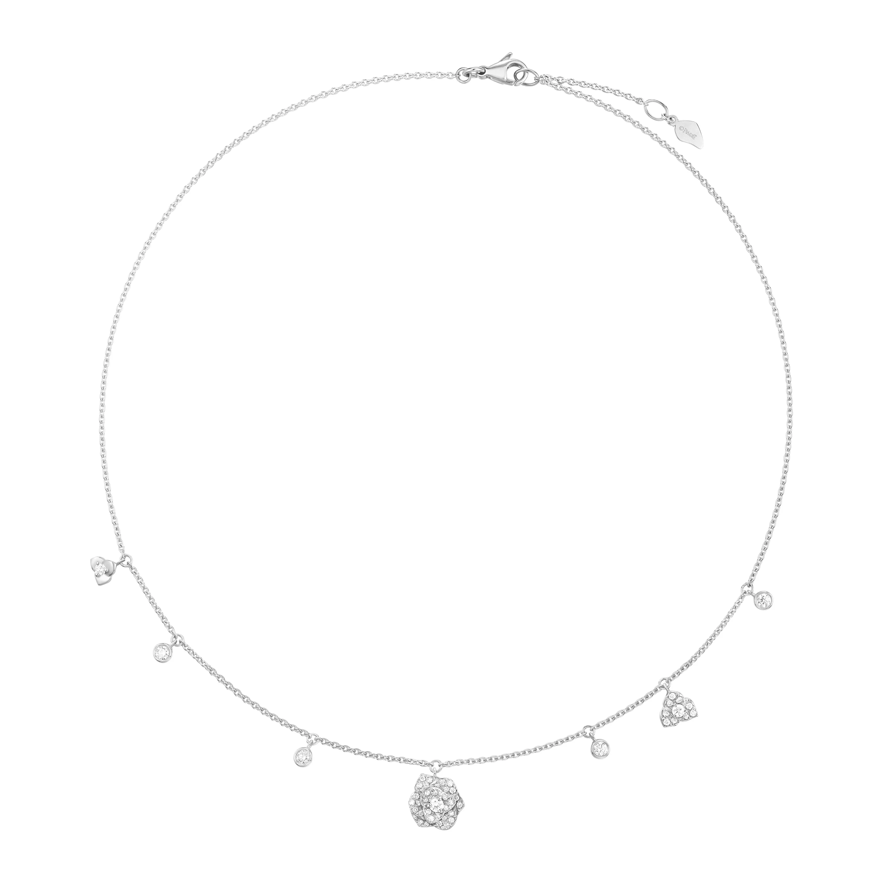 Piaget Rose 18K White Gold Diamond Necklace