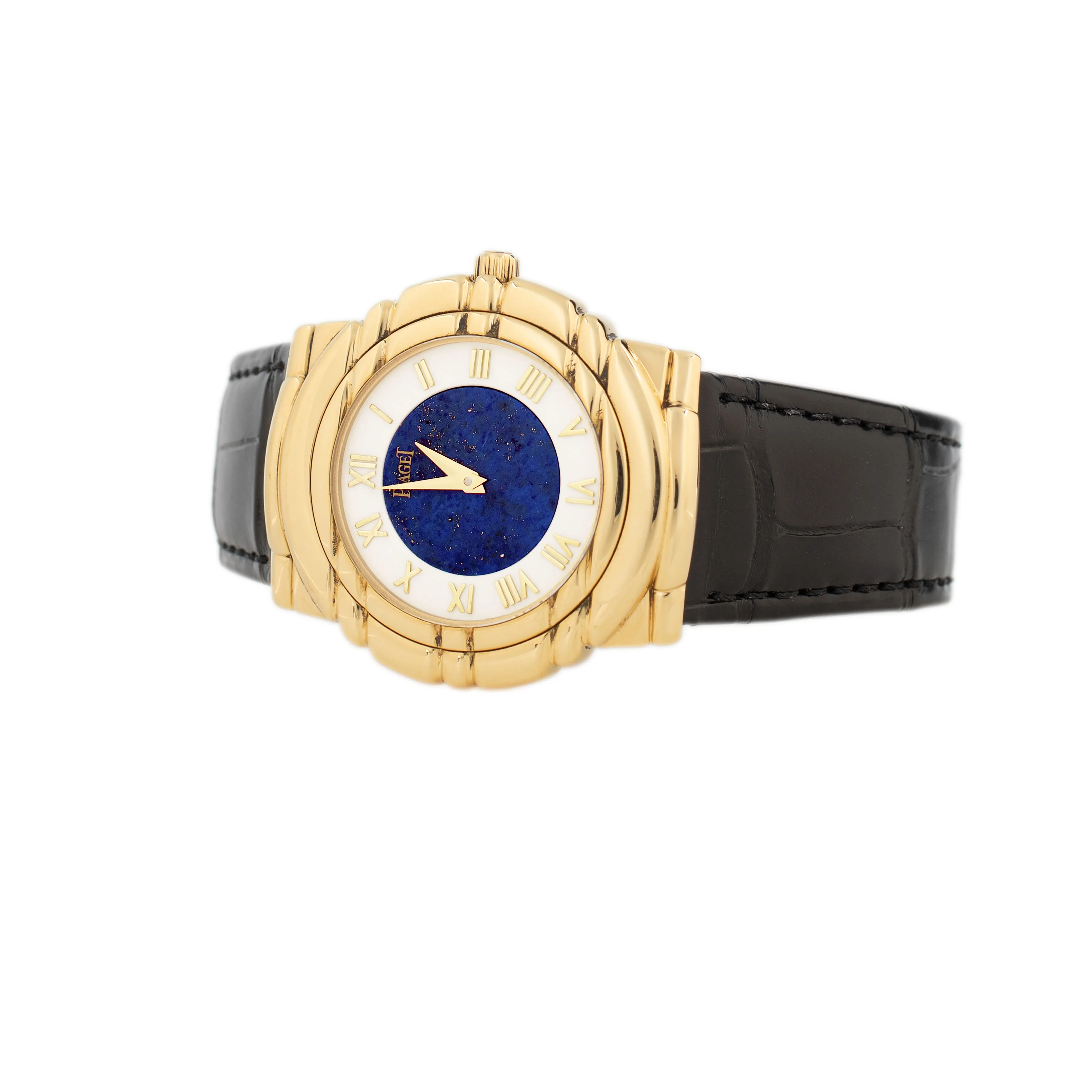 Piaget Tanagra Yellow Gold Blue Lapis Dial 33mm 17041 - Image 3