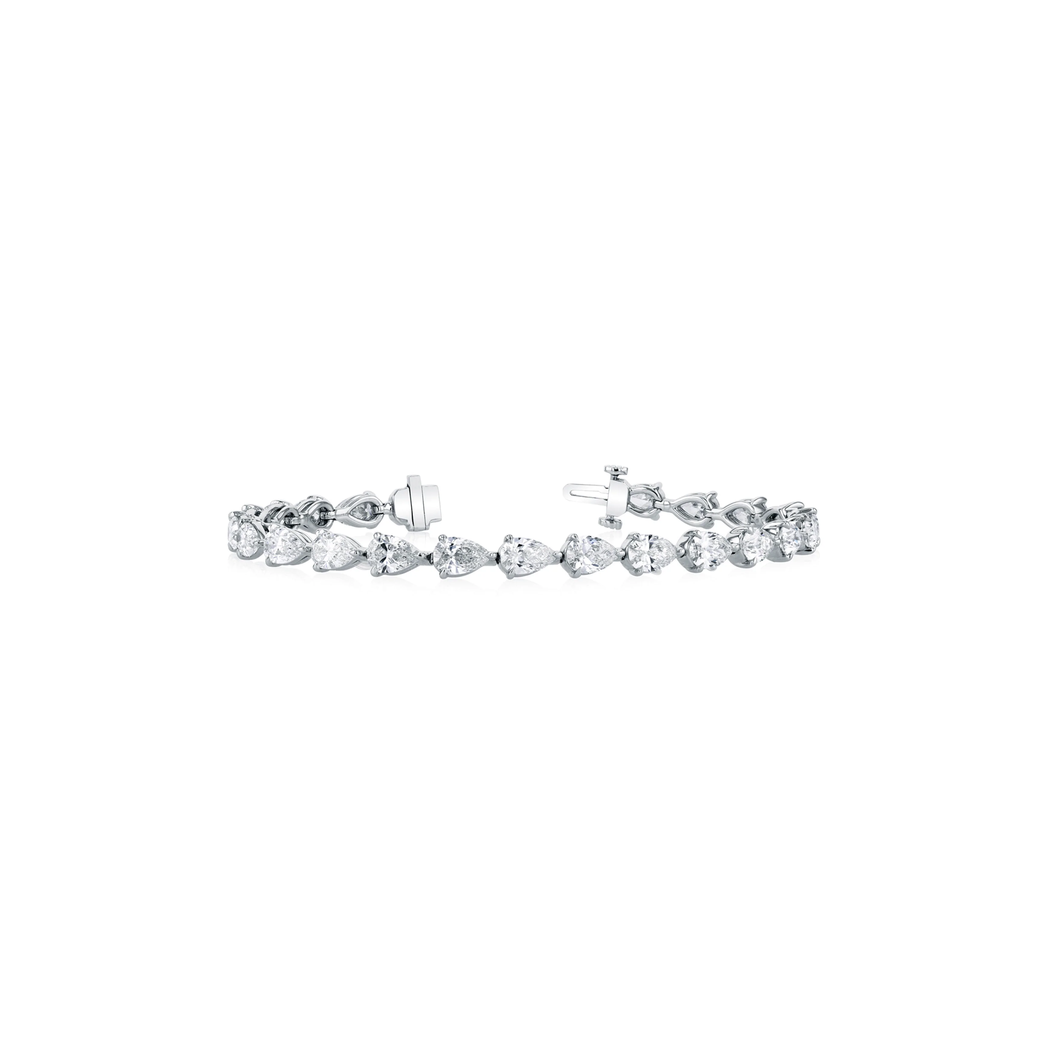 Platinum East West Diamond Bracelet