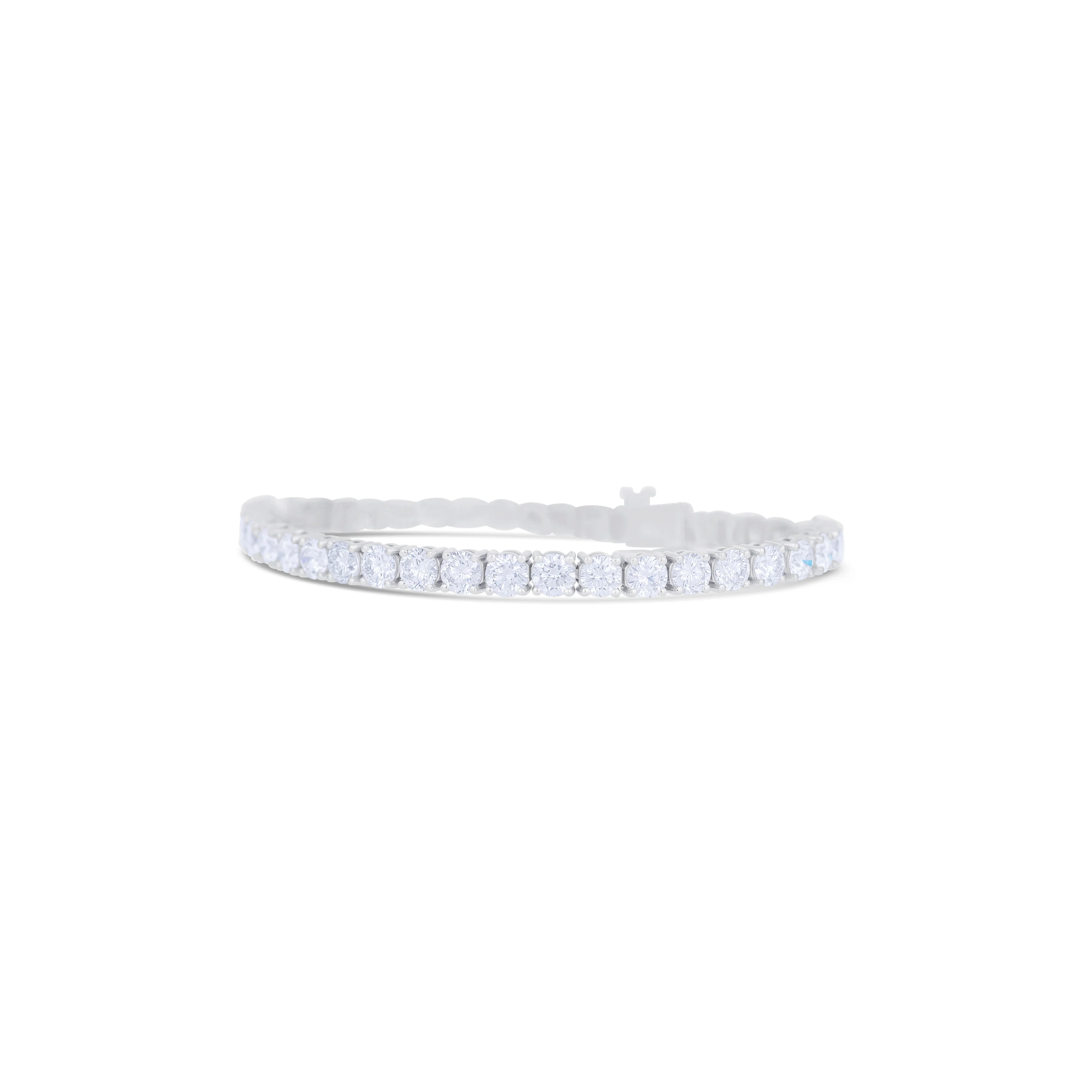Platinum Round Diamond Line Bracelet Bracelet - Image 2