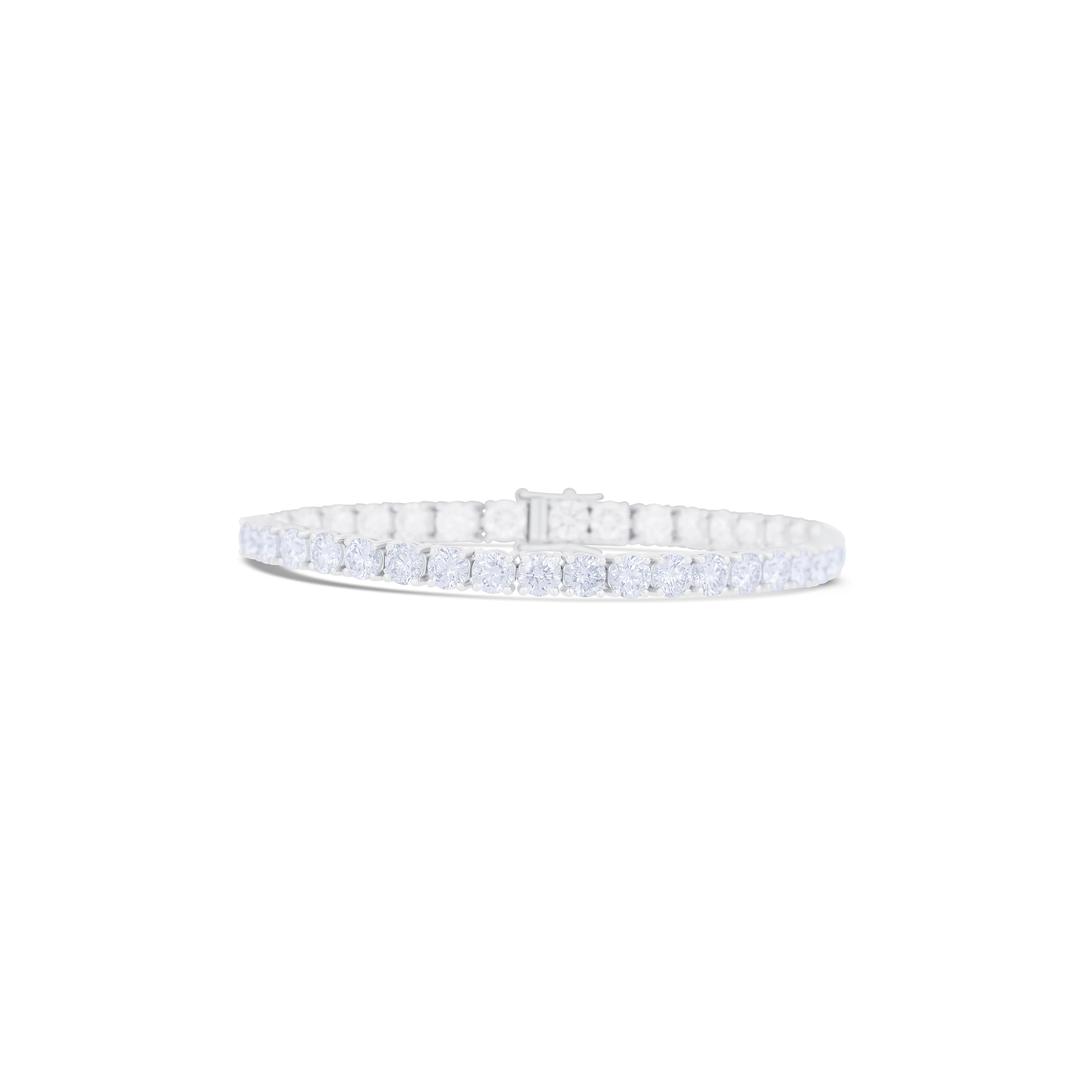 Platinum Round Diamond Line Bracelet Bracelet - Image 3