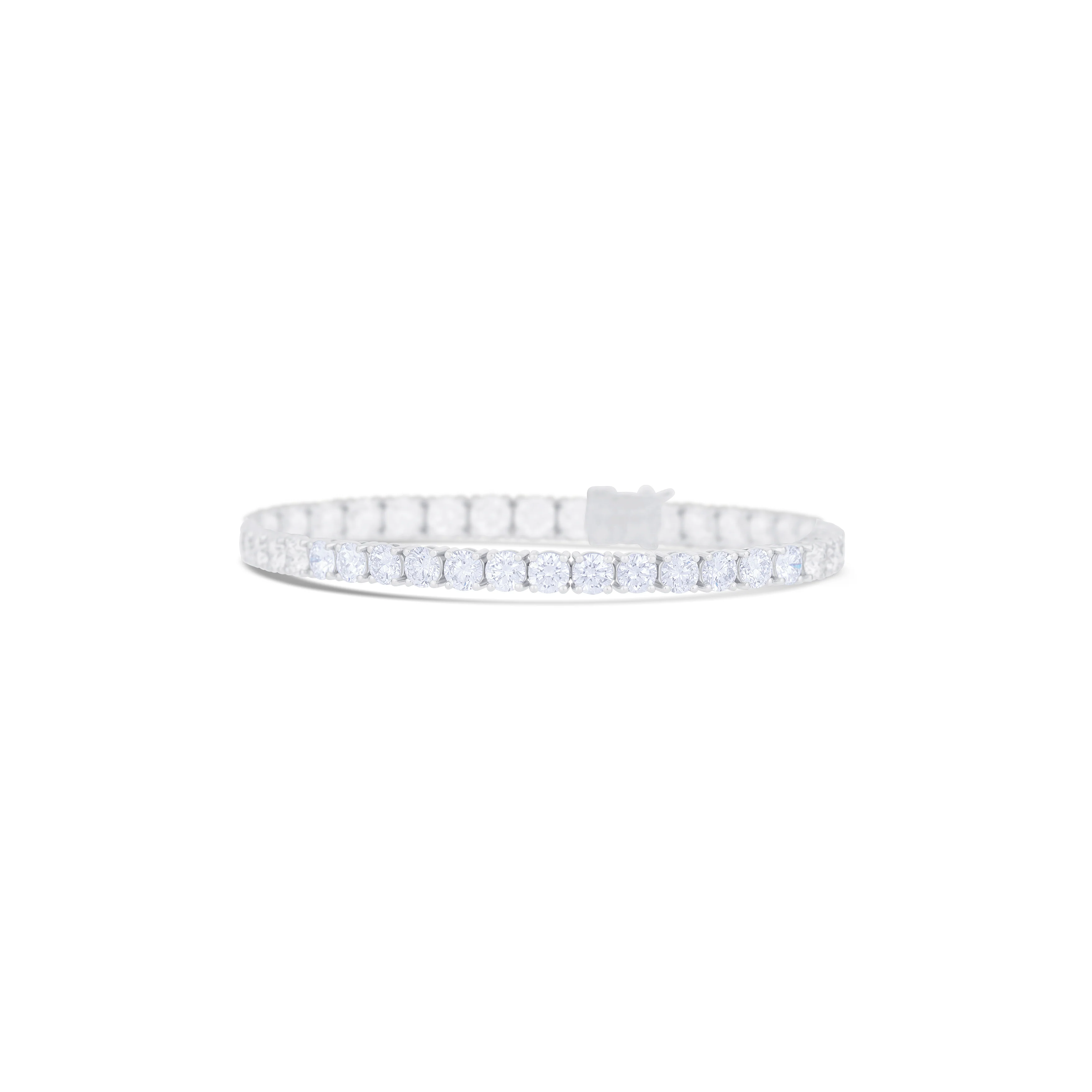 Platinum Round Diamond Line Bracelet Bracelet - Image 2