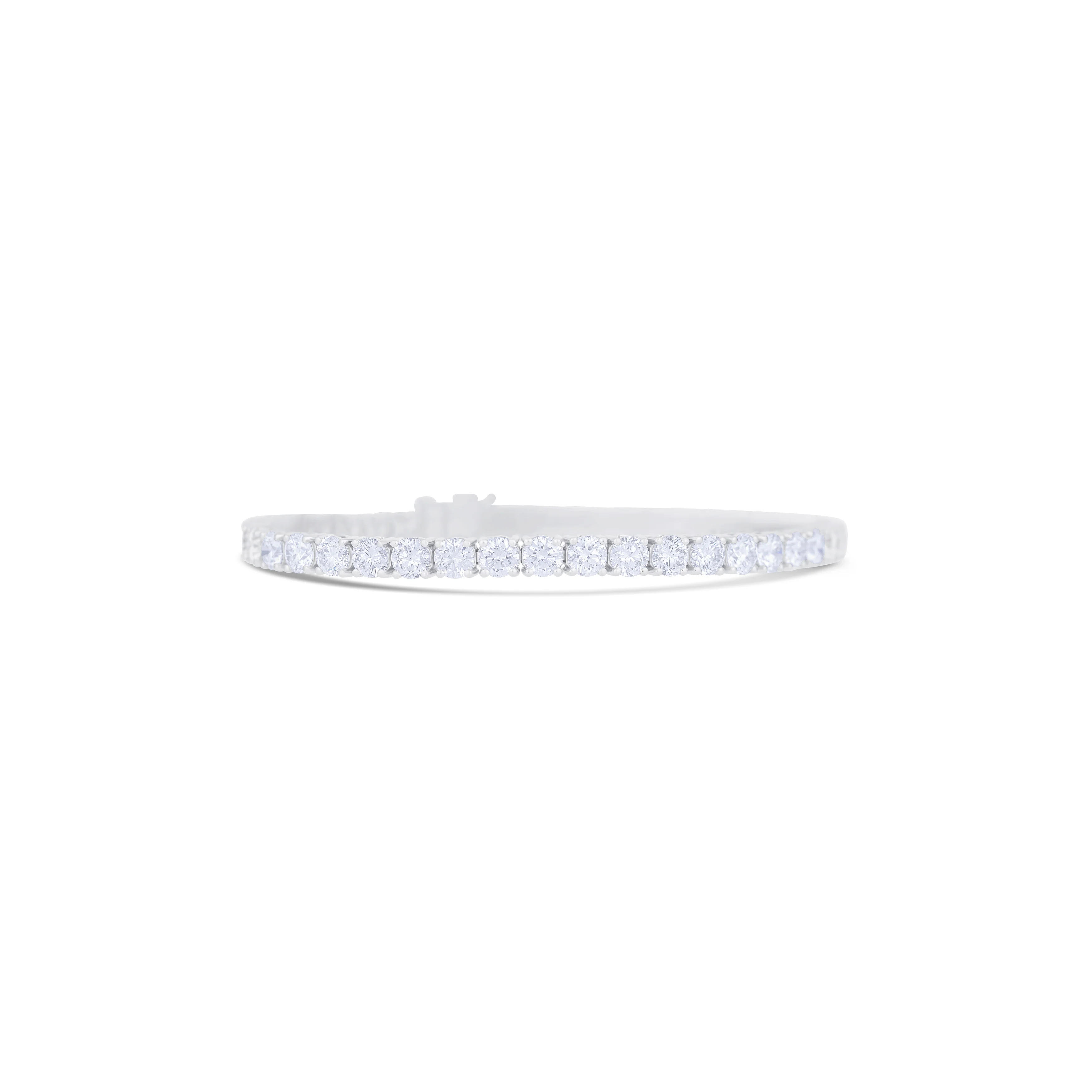 Platinum Round Diamond Line Bracelet Bracelet - Image 3