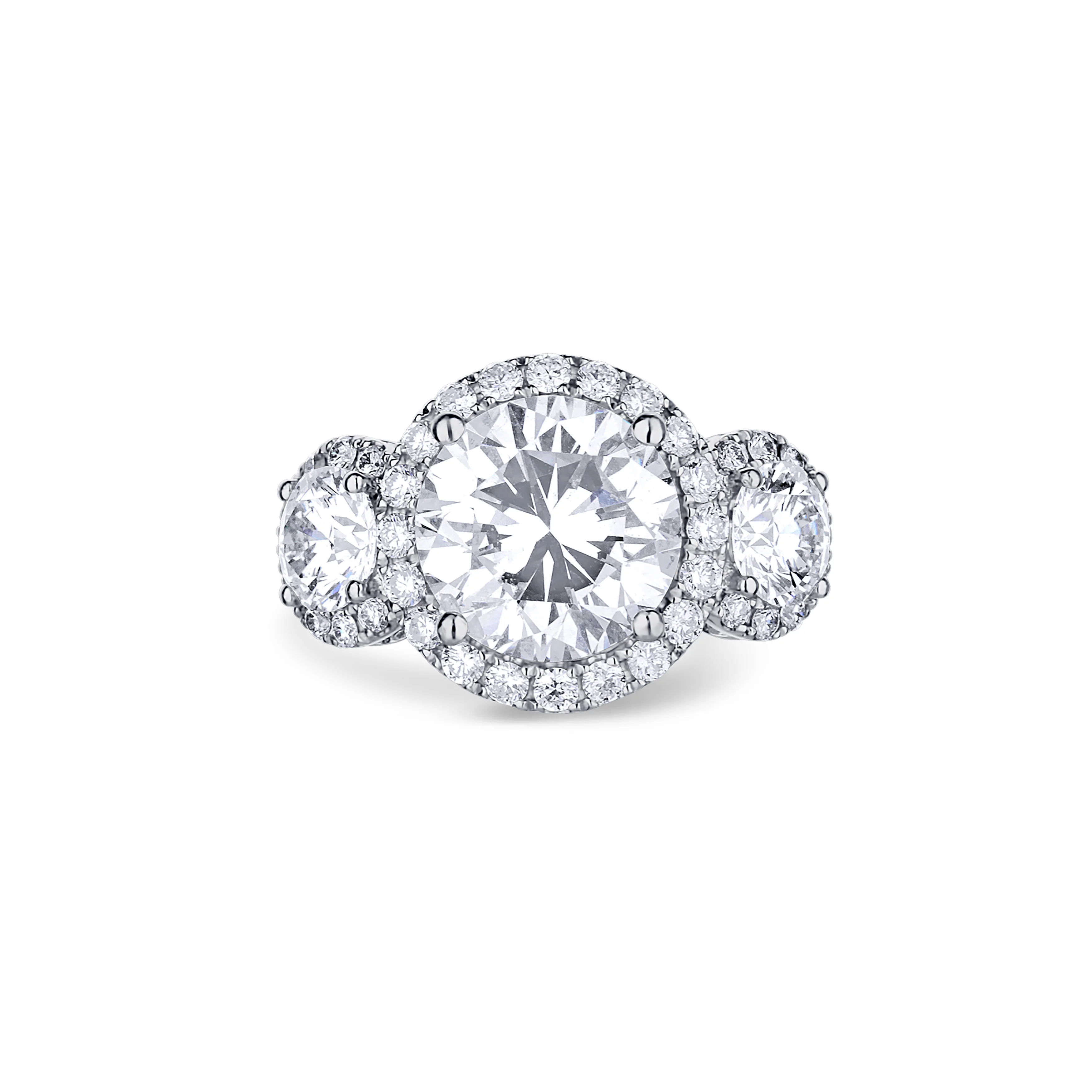 Platinum Triple Halo Engagement Ring