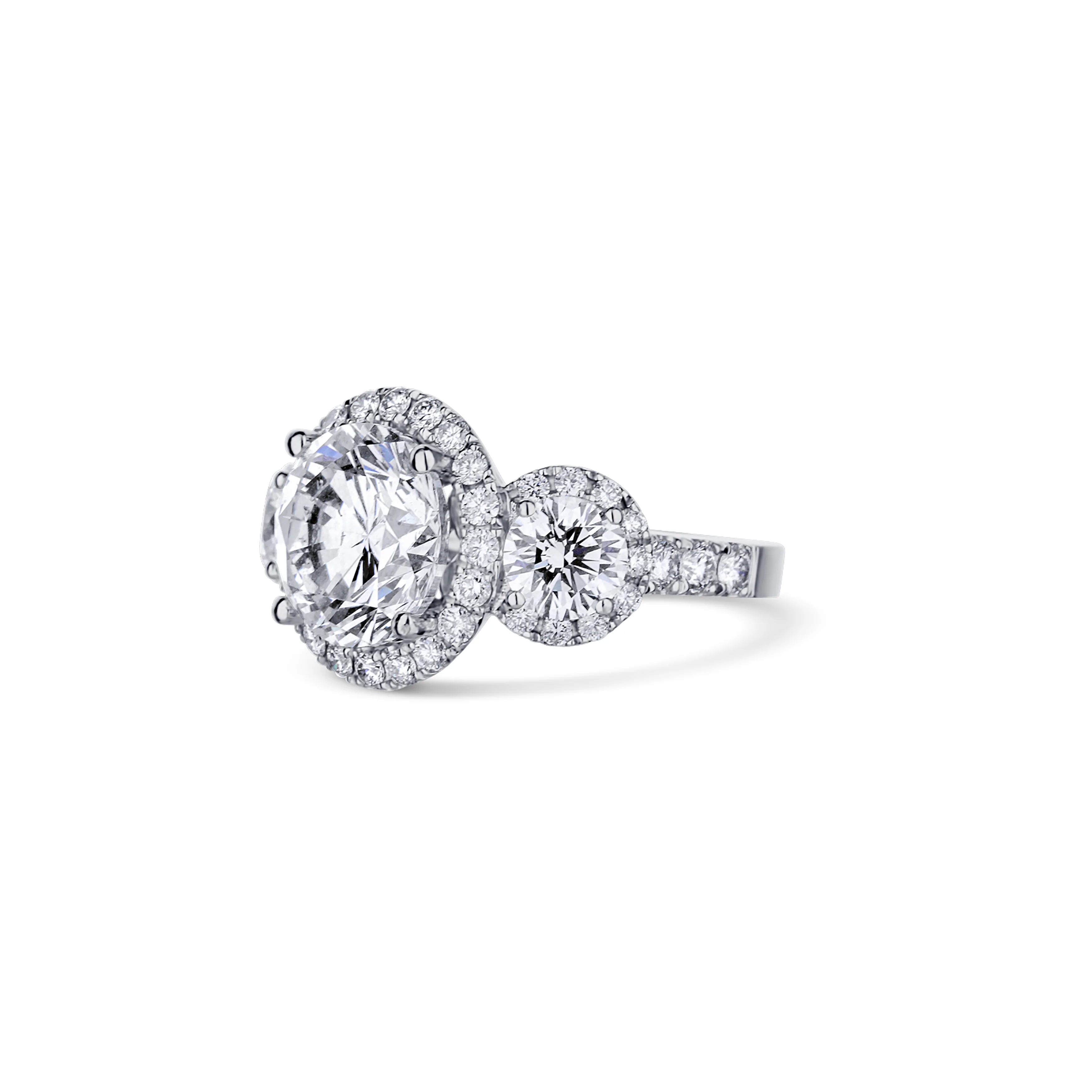 Platinum Triple Halo Engagement Ring - Image 3