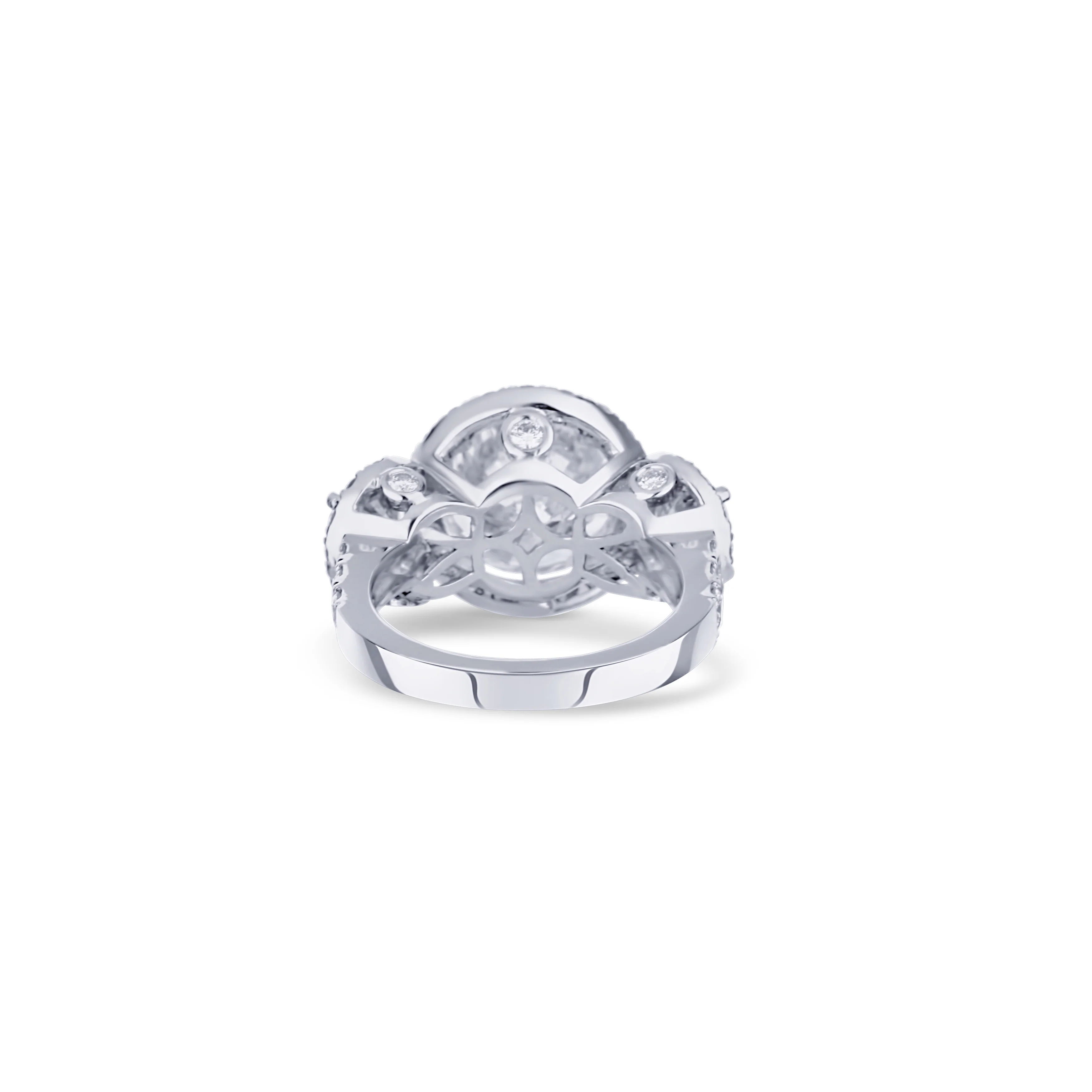 Platinum Triple Halo Engagement Ring - Image 4