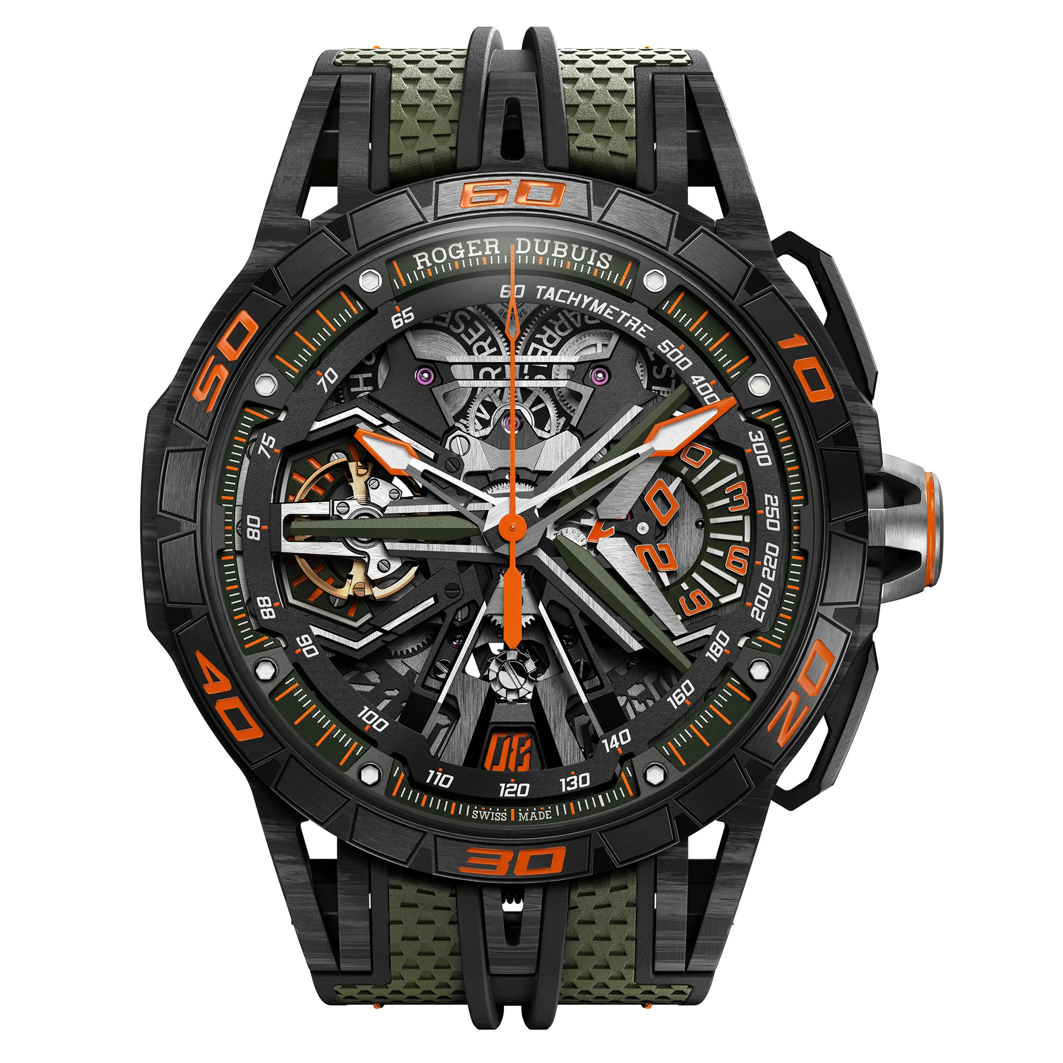 Roger Dubuis Excalibur Spider Revuelto Flyback Chronograph Watch, 45mm Skeleton Dial, RDDBEX1045