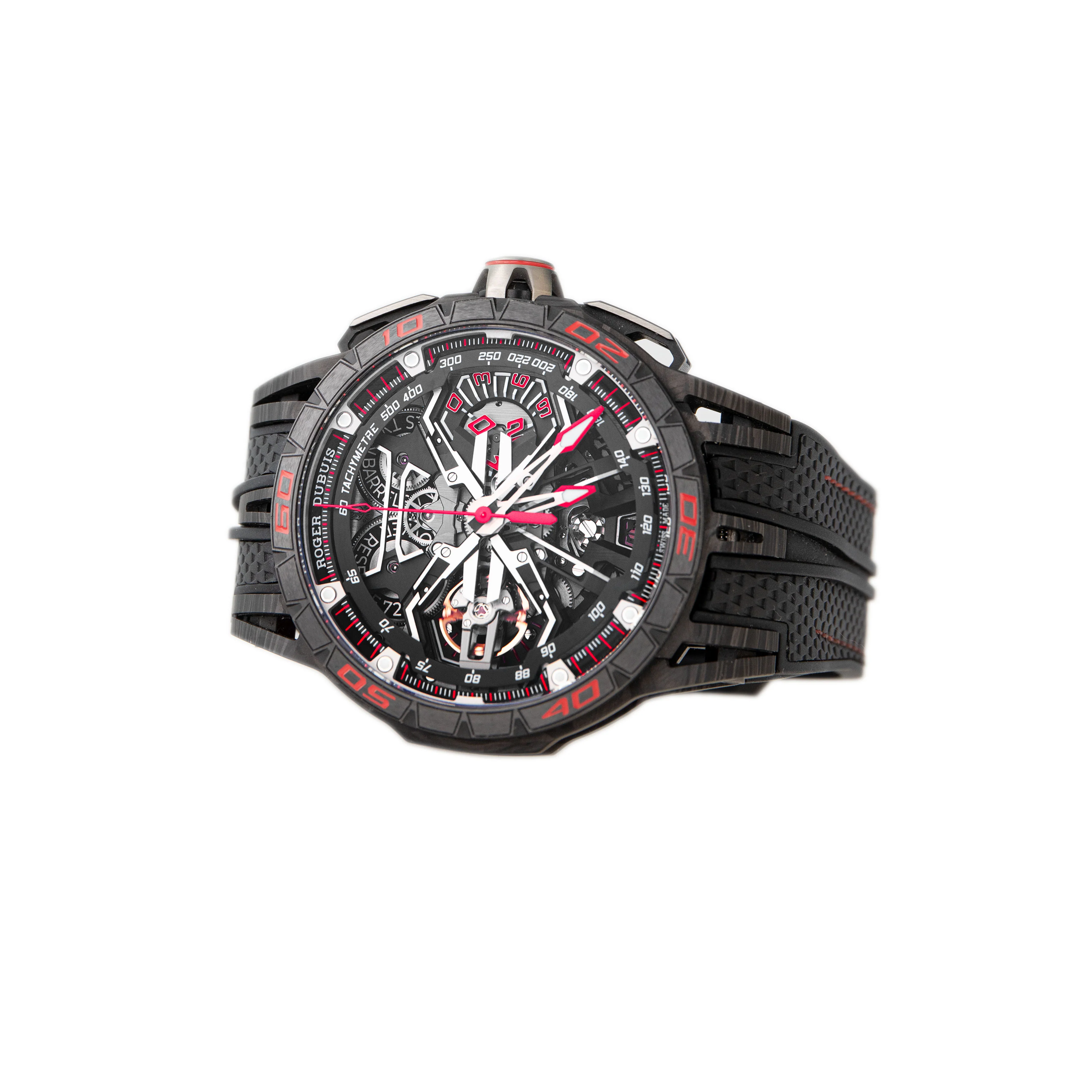 Roger Dubuis Excalibur Spider Flyback Chronograph Carbon Skeleton Dial 45mm DBEX1046 Full Set - Image 3