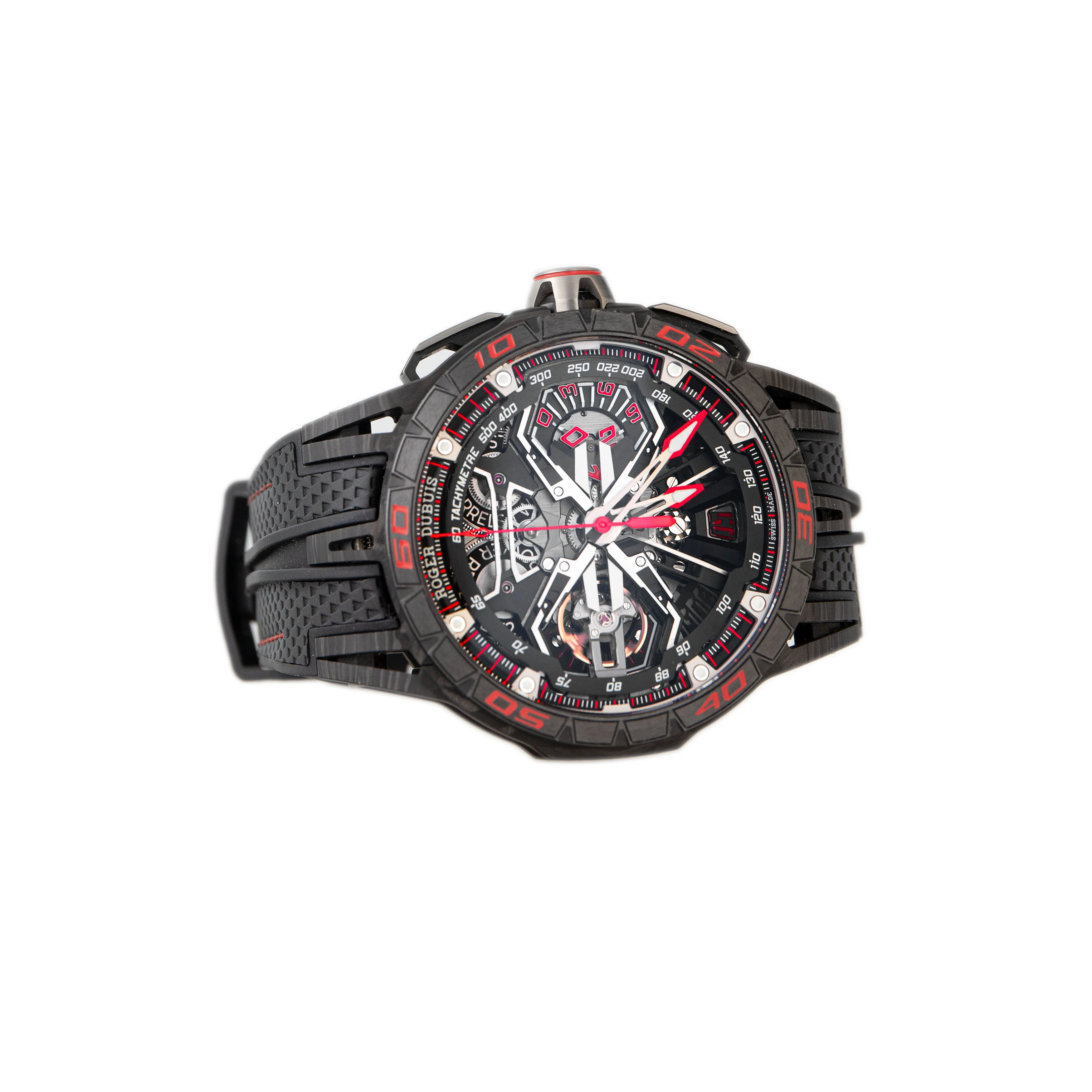 Roger Dubuis Excalibur Spider Flyback Chronograph Carbon Skeleton Dial 45mm DBEX1046 Full Set - Image 4
