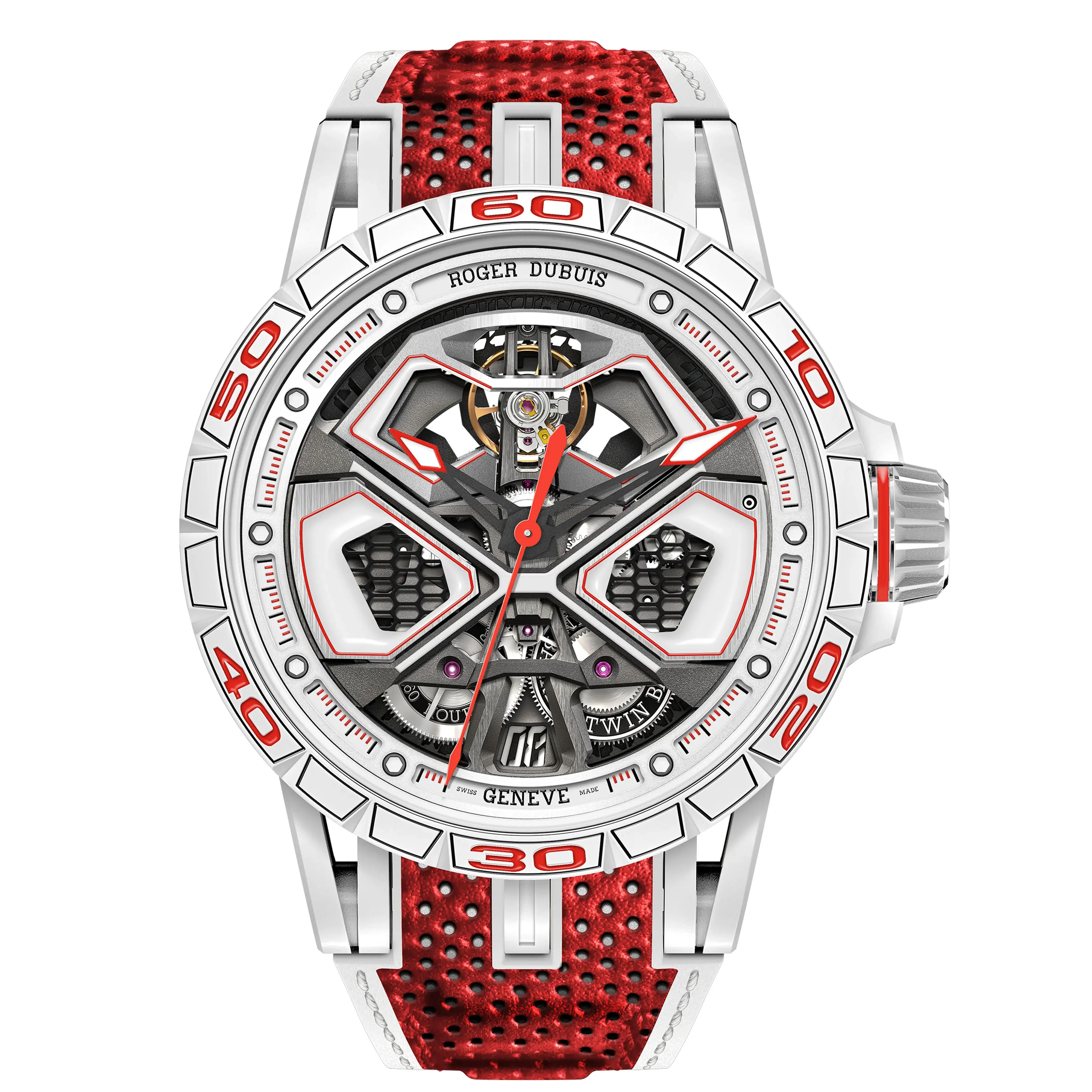 Roger Dubuis Excalibur Spider Monobalancier Huracan Watch, 45mm Skeleton Dial, DBEX1040