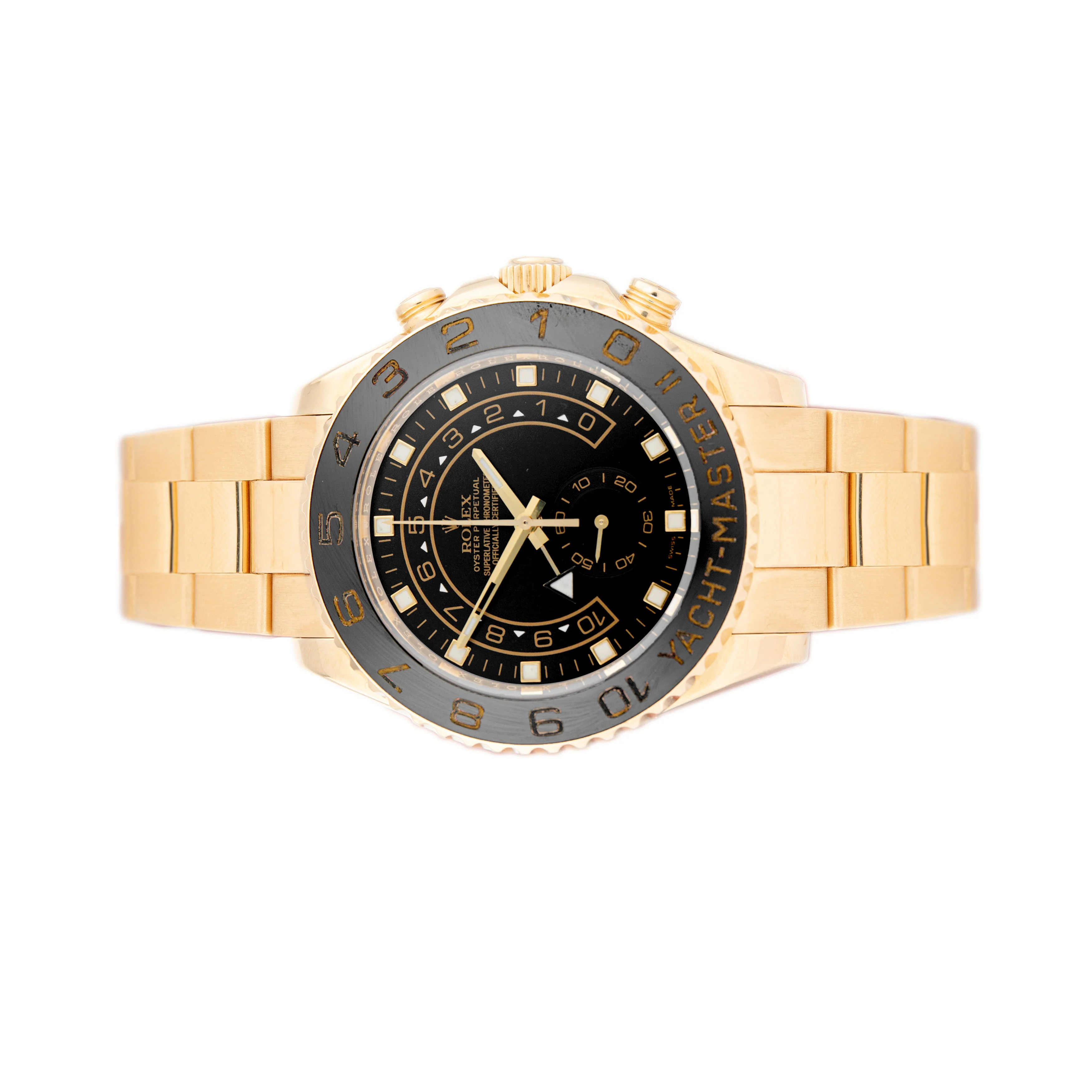 Rolex Titan Black Custom Yacht-Master II Yellow Gold Black Dial 44mm 116688 Full Set - Image 2