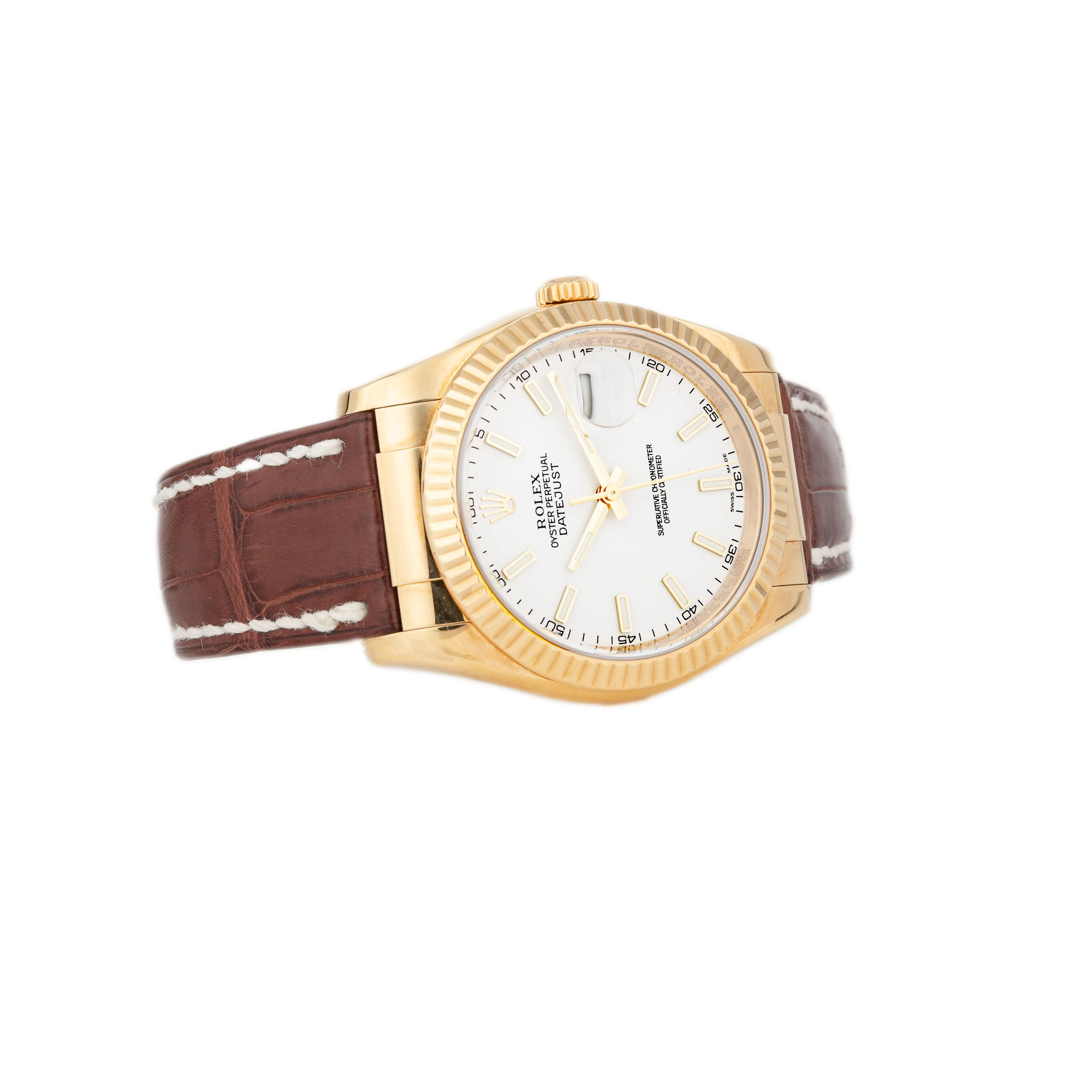 Rolex Datejust 36 Yellow Gold White Dial 36mm 116138 - Image 4