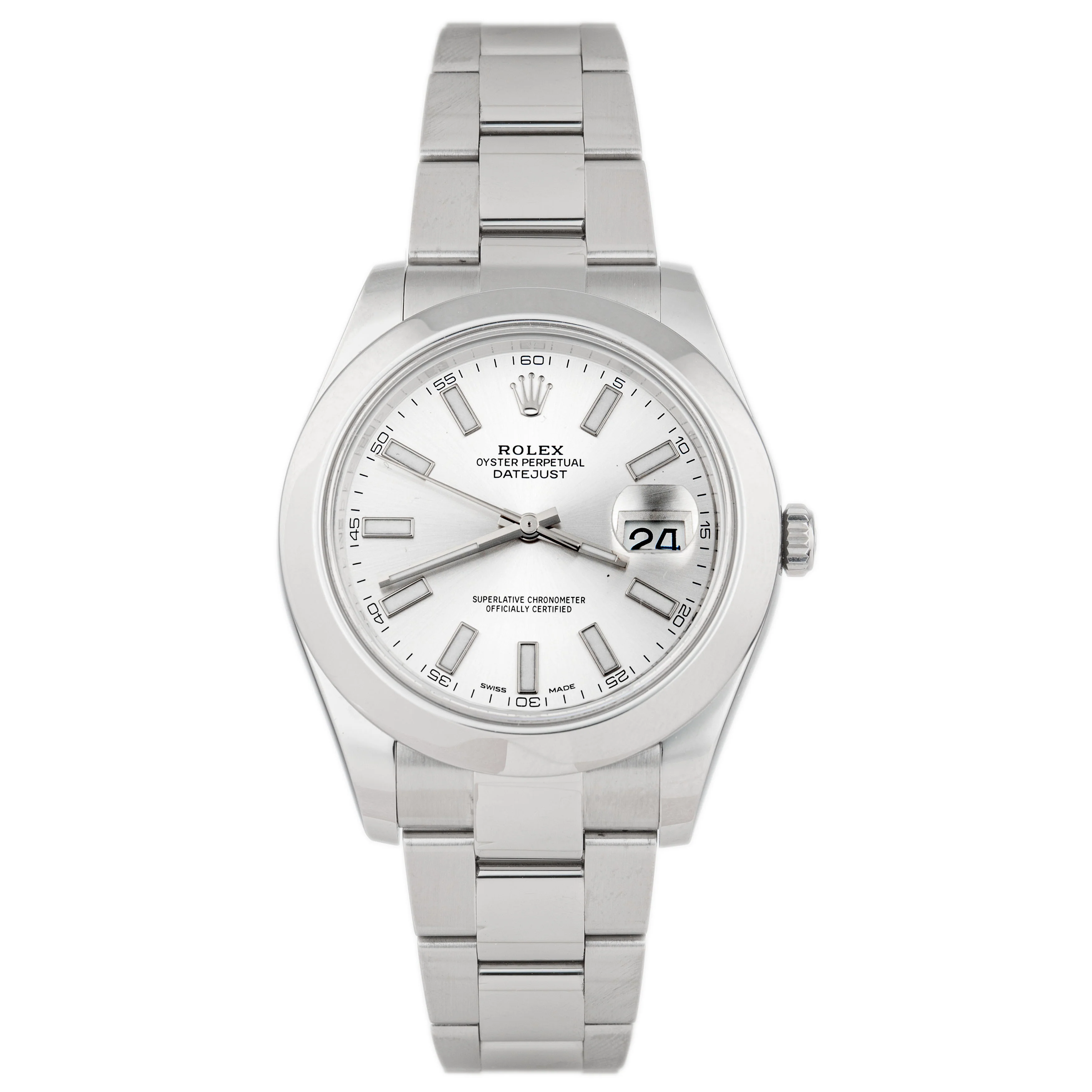 Rolex Datejust II Stainless Steel Silver Dial 41mm 116300 Full Set