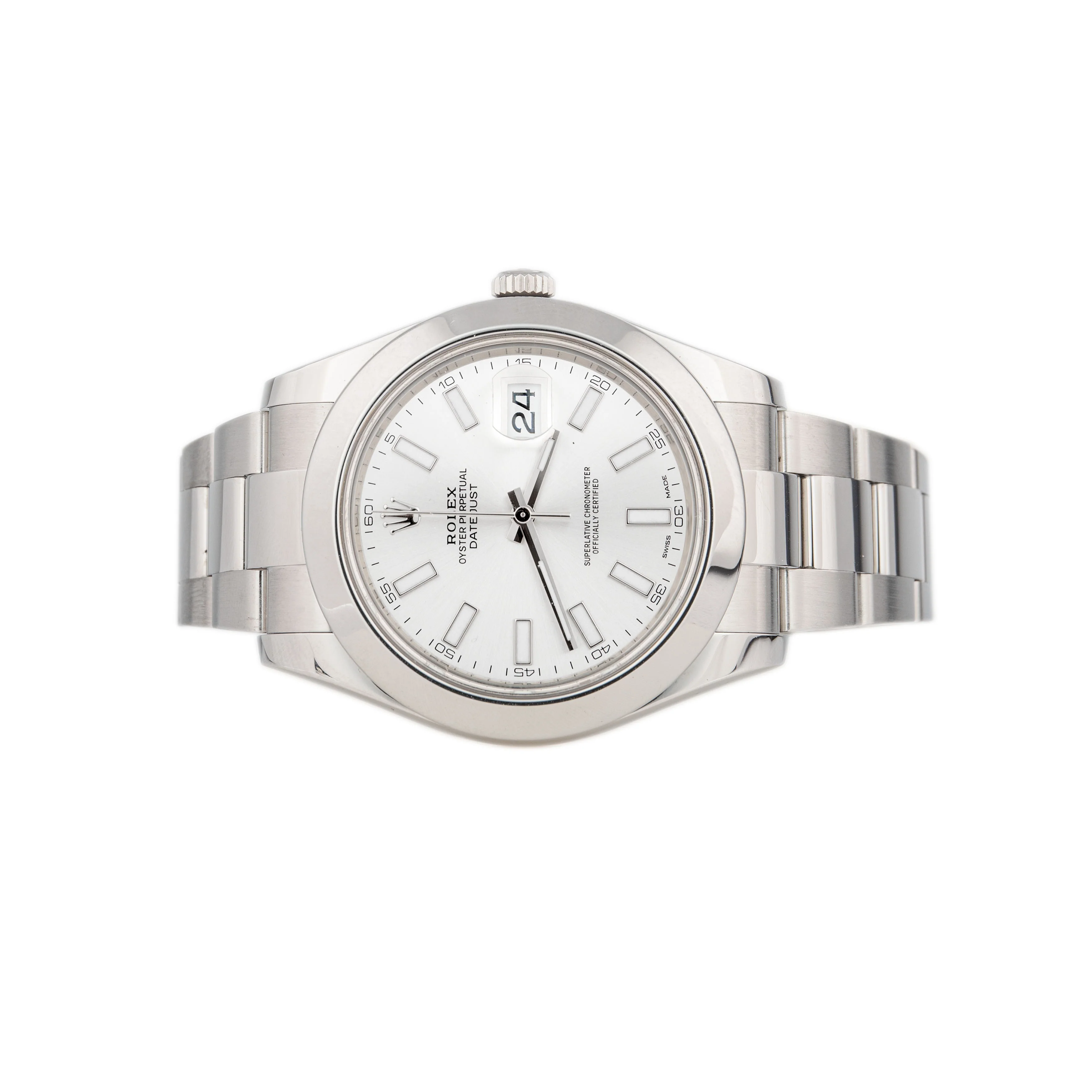 Rolex Datejust II Stainless Steel Silver Dial 41mm 116300 Full Set - Image 2