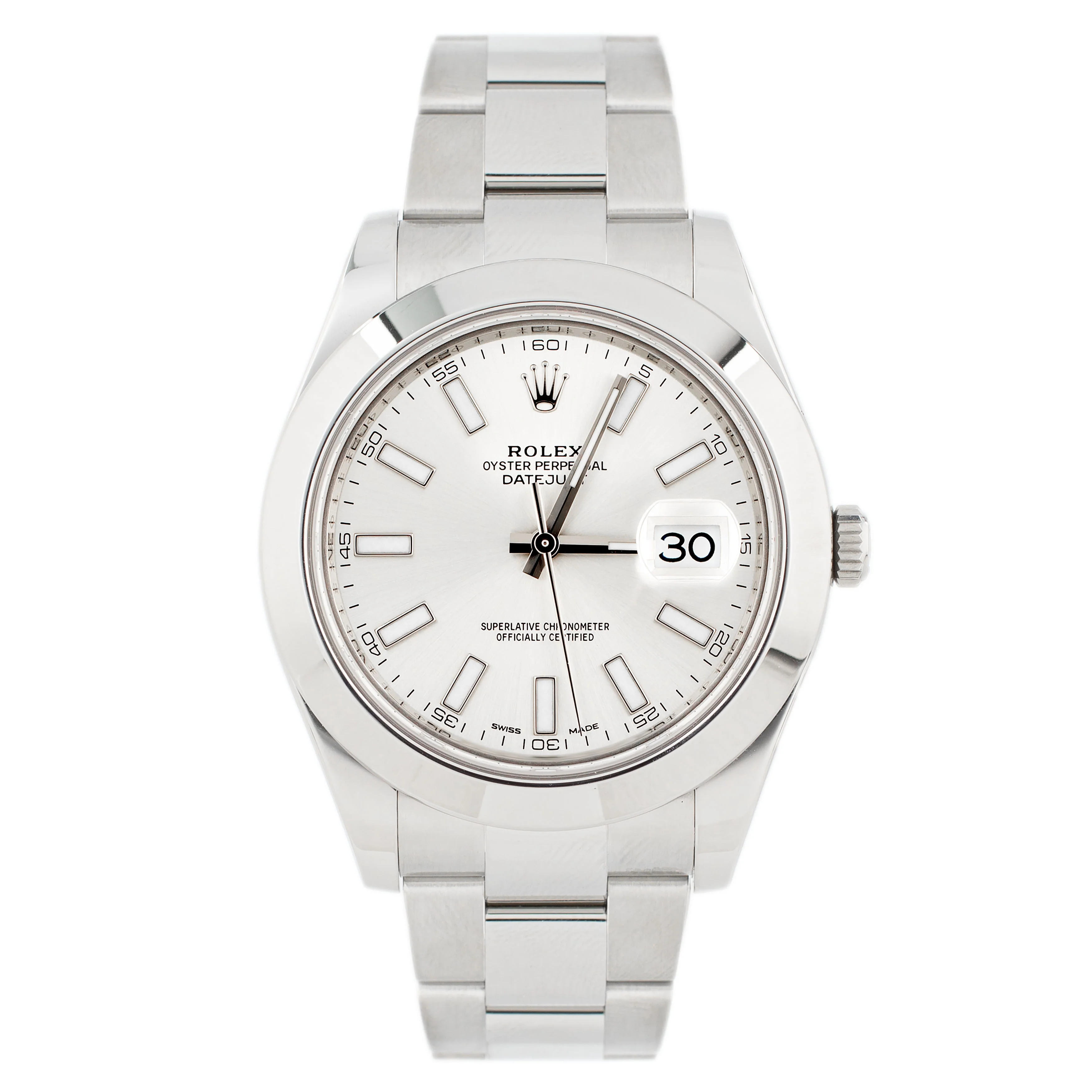 Rolex Datejust II Stainless Steel Silver Dial Smooth Oyster 41mm 116300