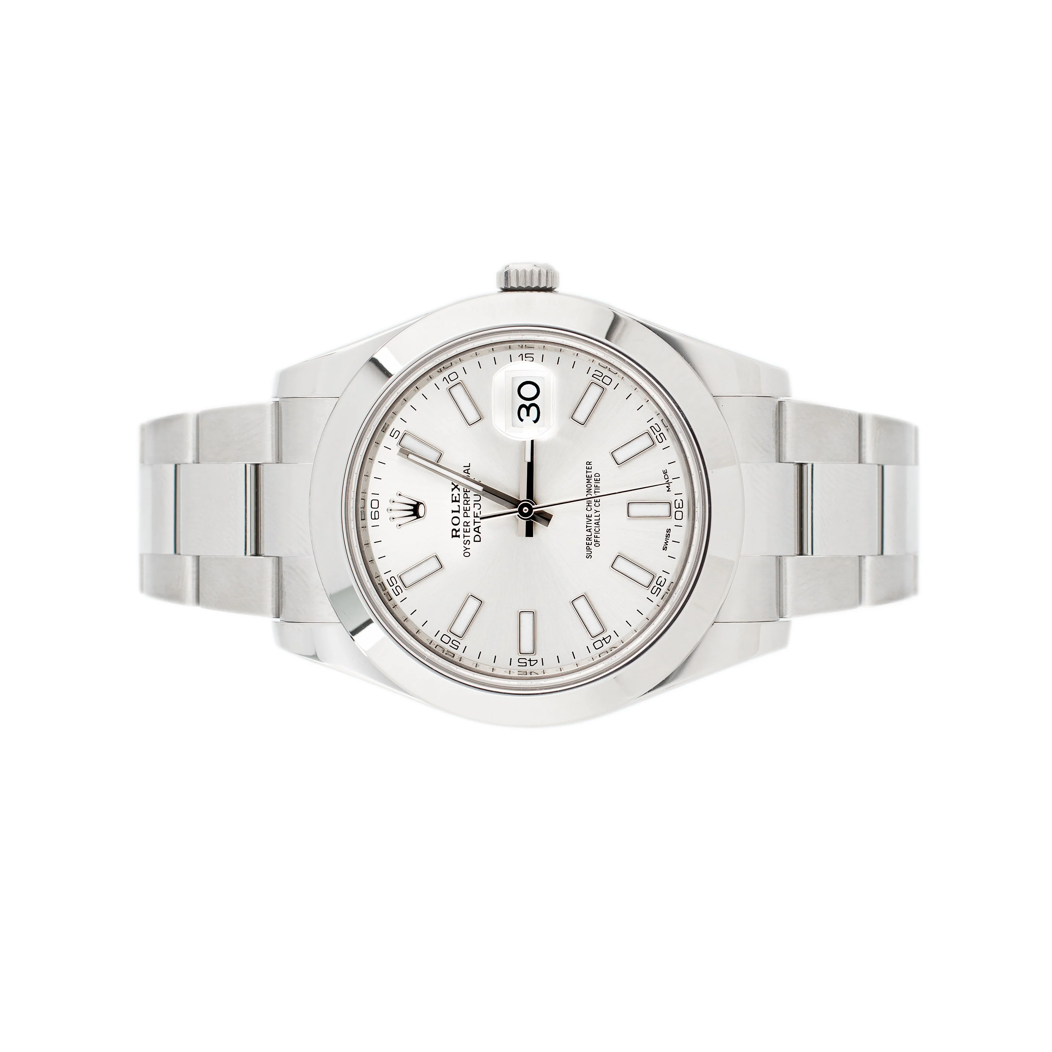 Rolex Datejust II Stainless Steel Silver Dial Smooth Oyster 41mm 116300 - Image 2