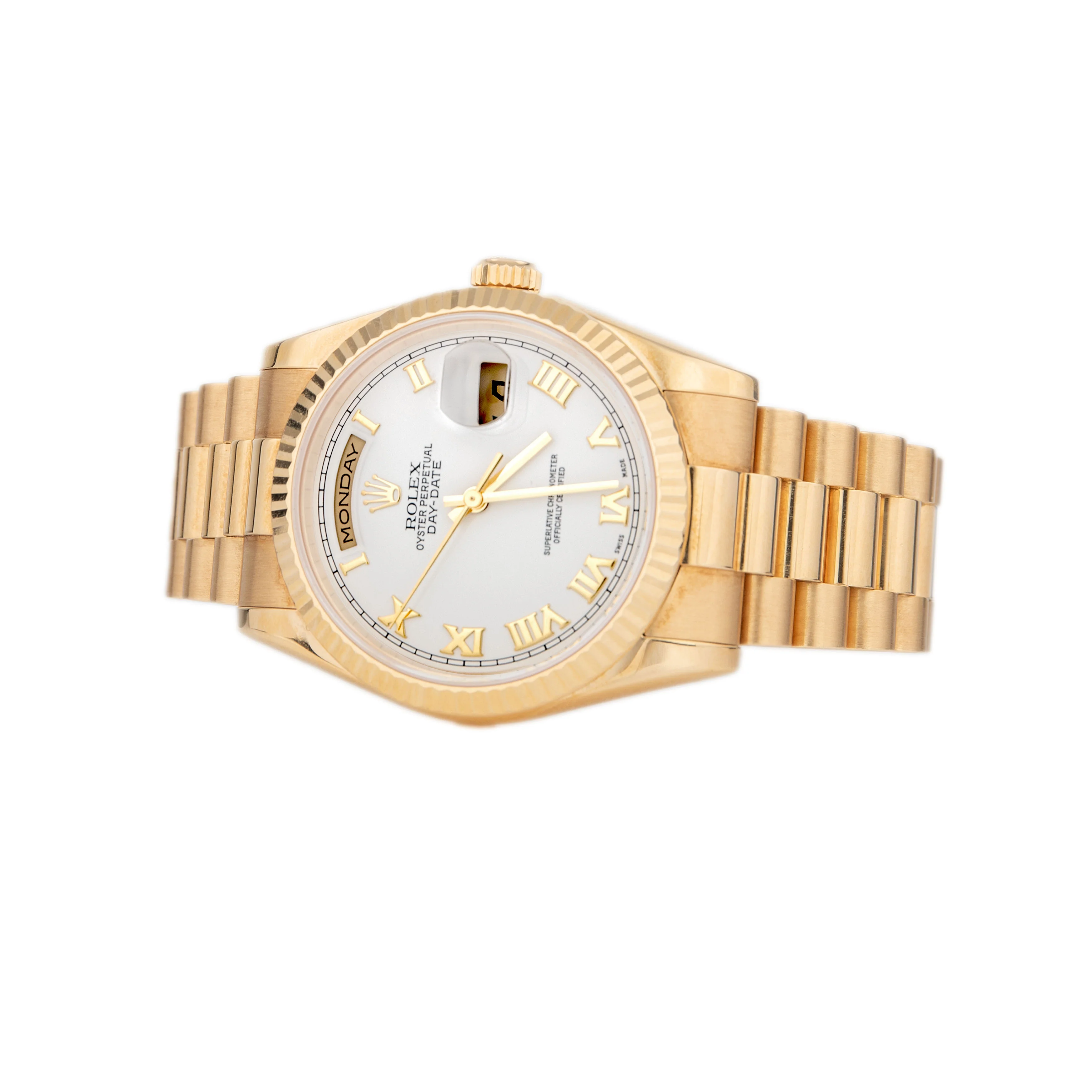 Rolex Day-Date President 36 Yellow Gold White Roman Dial 36mm 118238 - Image 3
