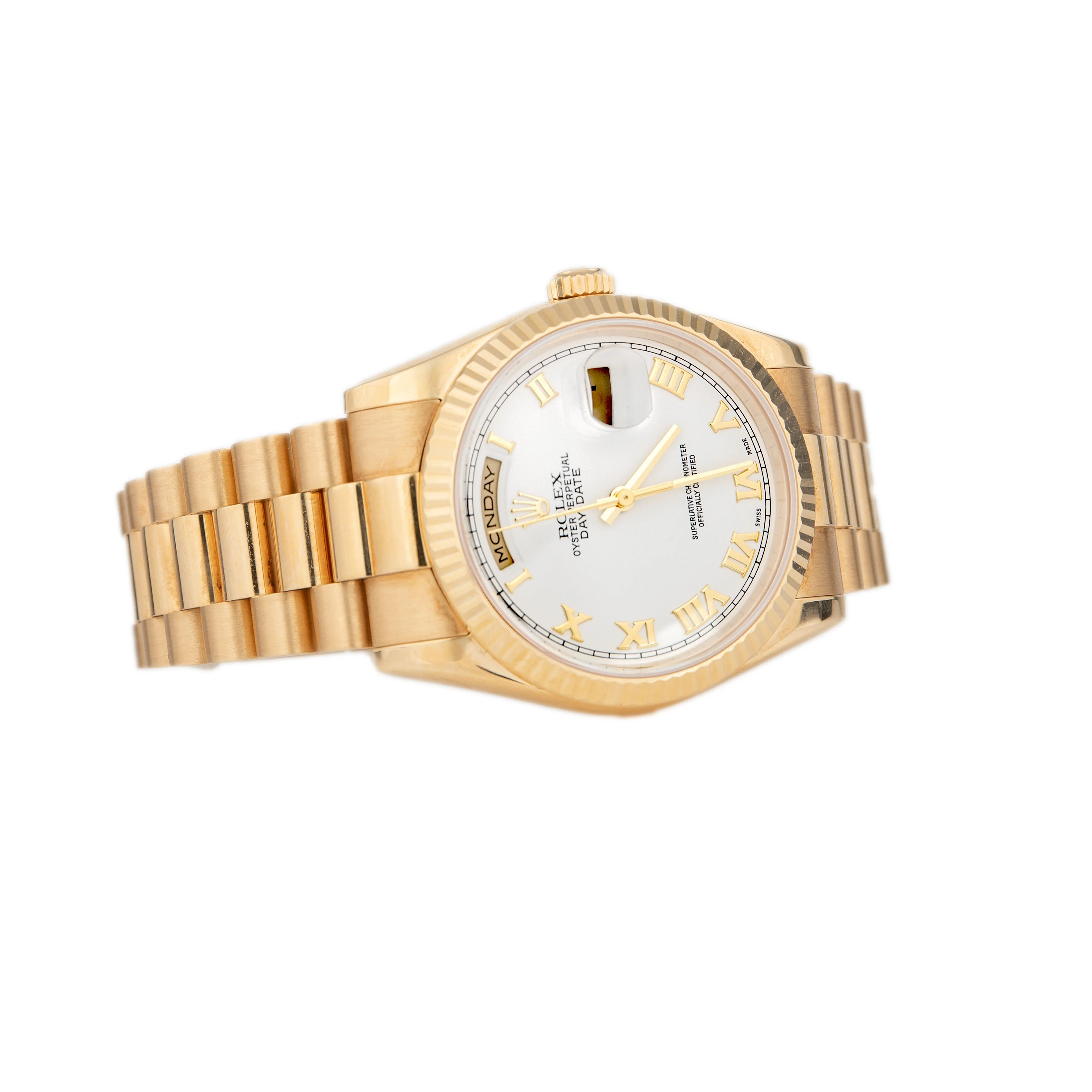 Rolex Day-Date President 36 Yellow Gold White Roman Dial 36mm 118238 - Image 4