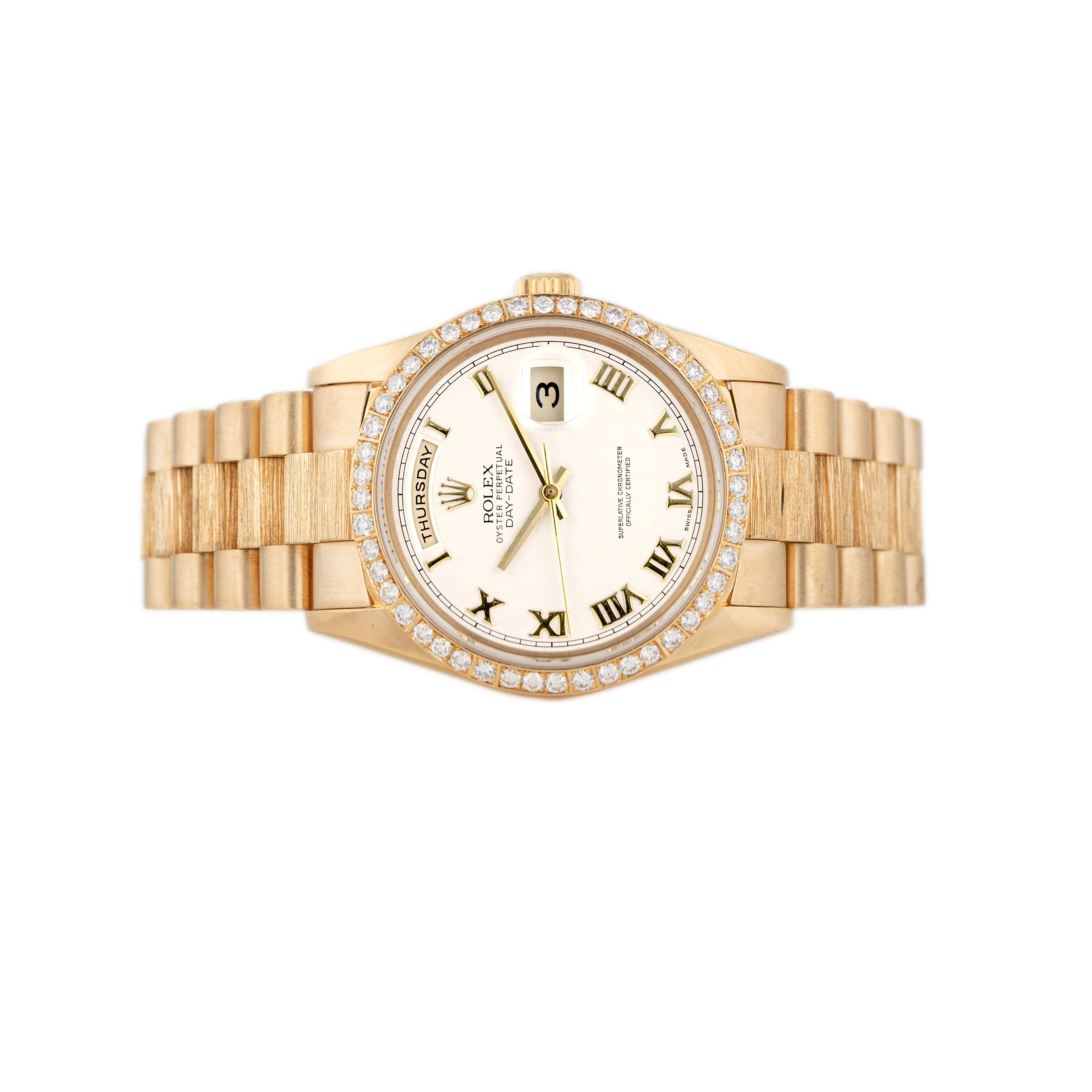Rolex Day-Date 36 Yellow Gold White Dial President Bracelet 36mm 18248 - Image 2