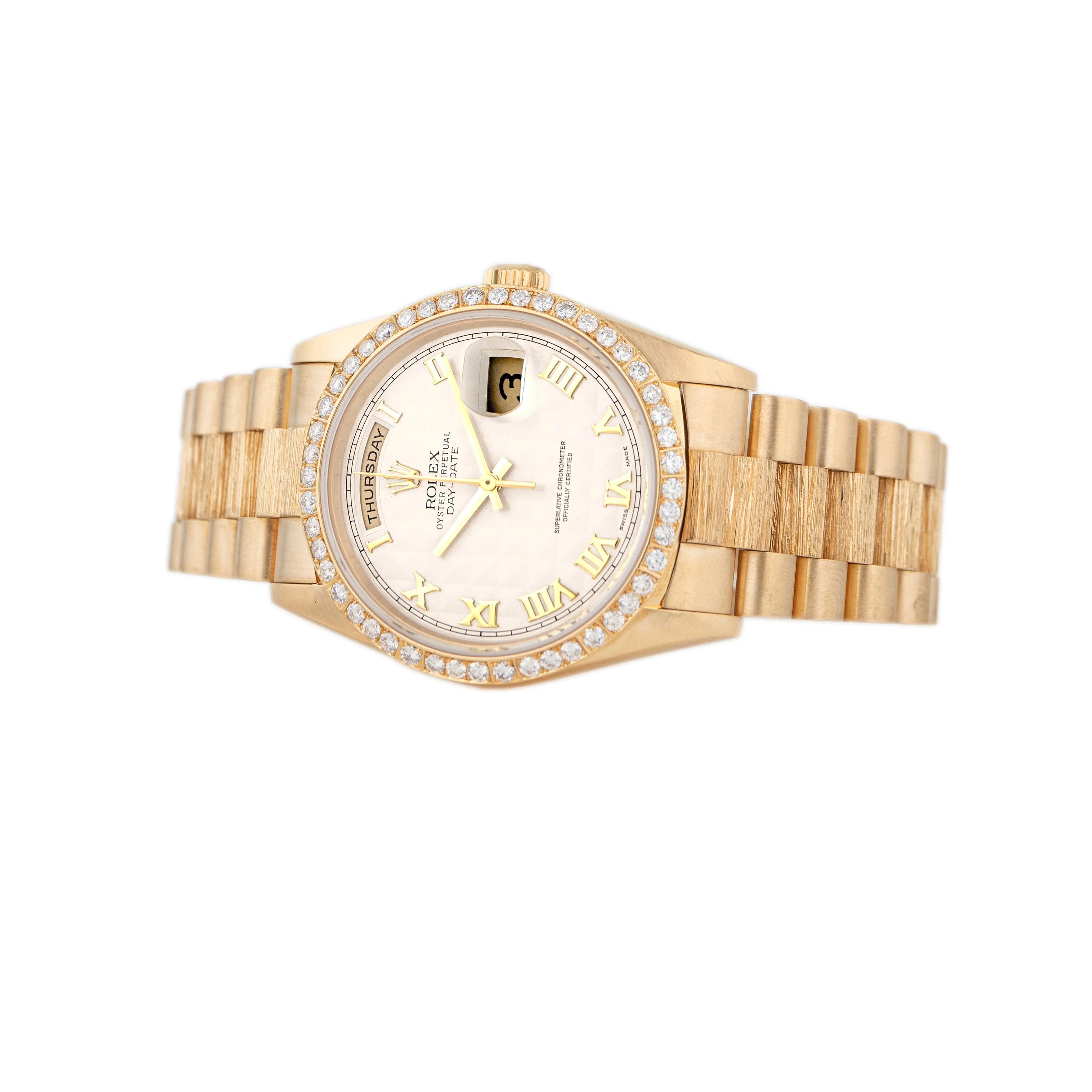Rolex Day-Date 36 Yellow Gold White Dial President Bracelet 36mm 18248 - Image 3