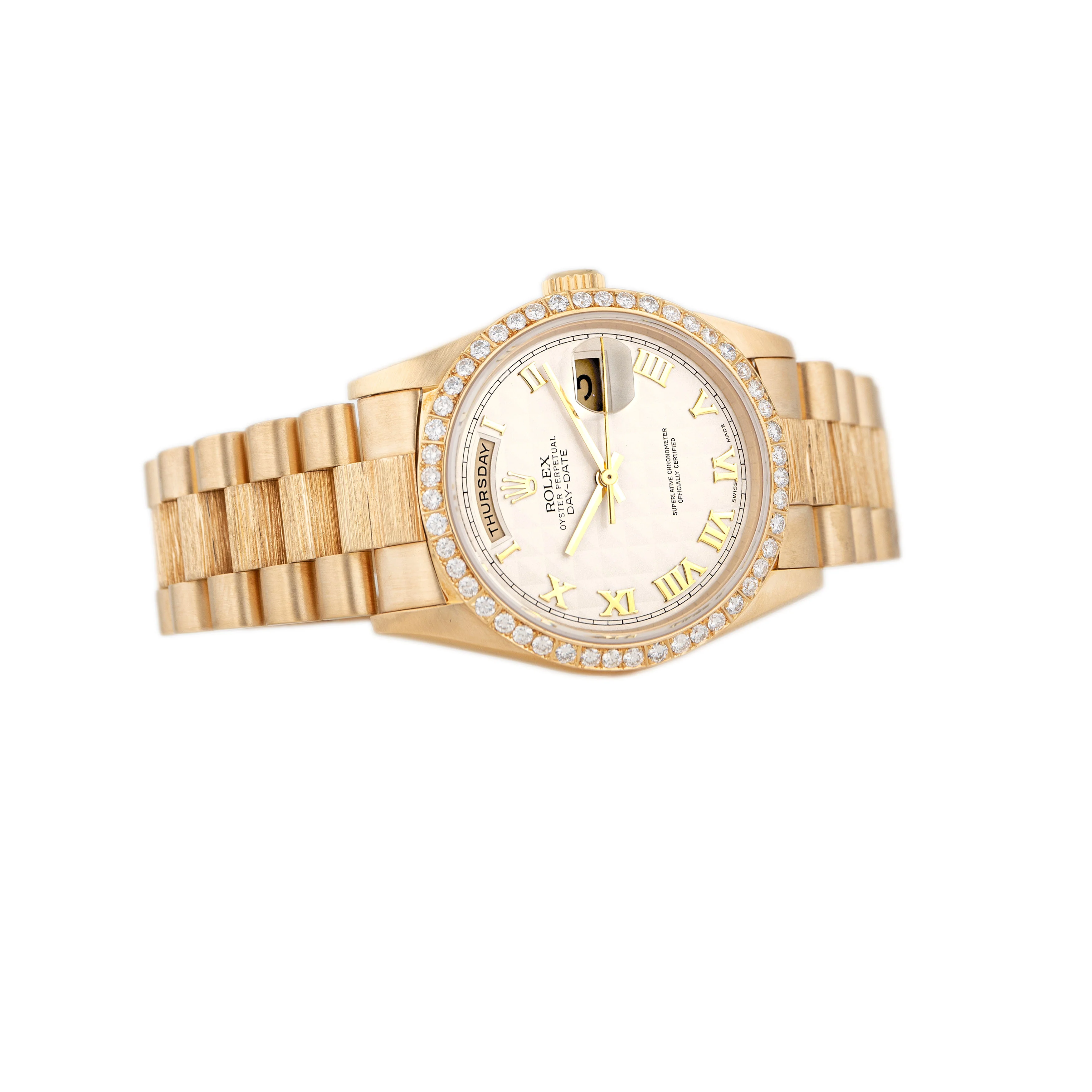 Rolex Day-Date 36 Yellow Gold White Dial President Bracelet 36mm 18248 - Image 4