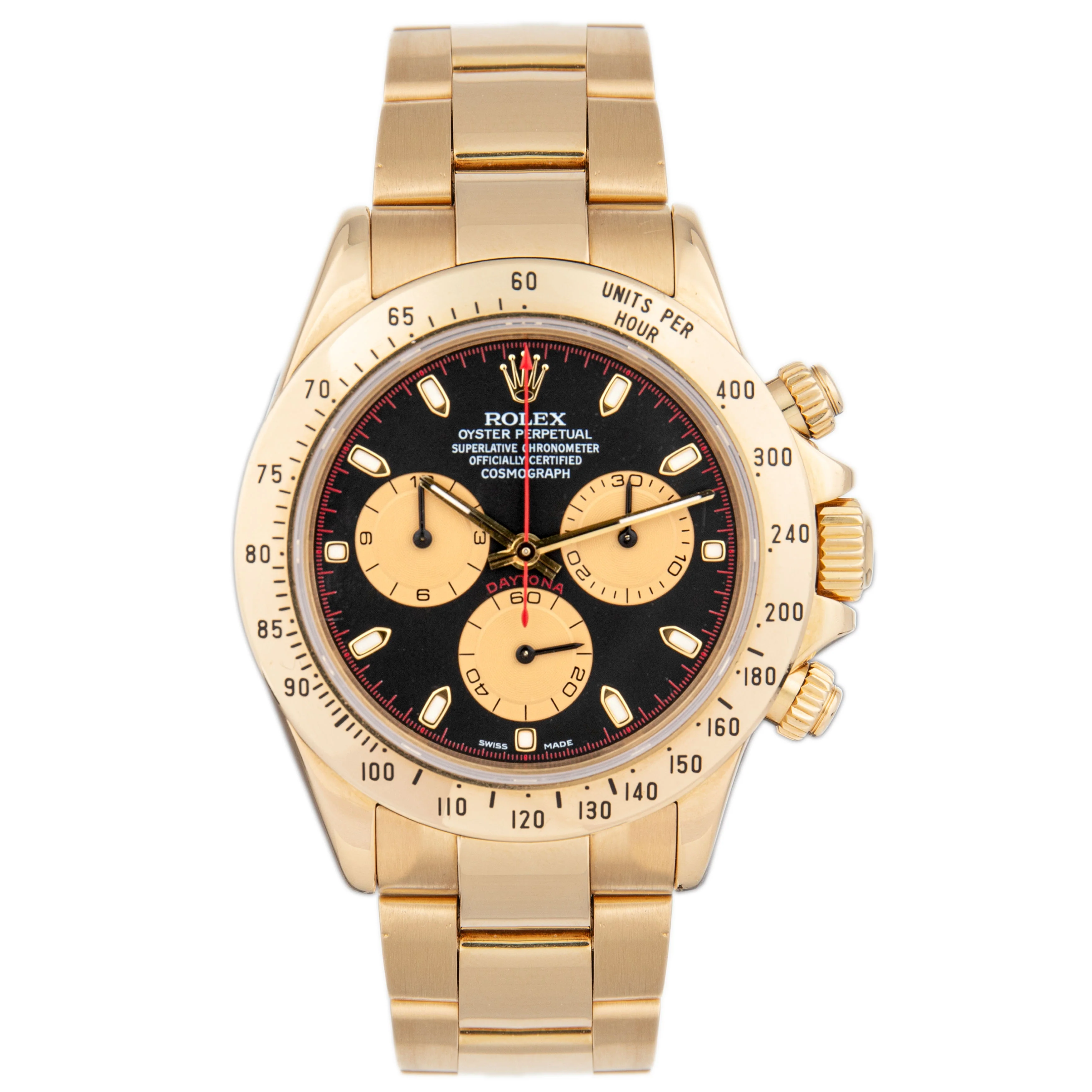 Rolex Daytona Yellow Gold Black Paul Newman Dial 40mm 116523