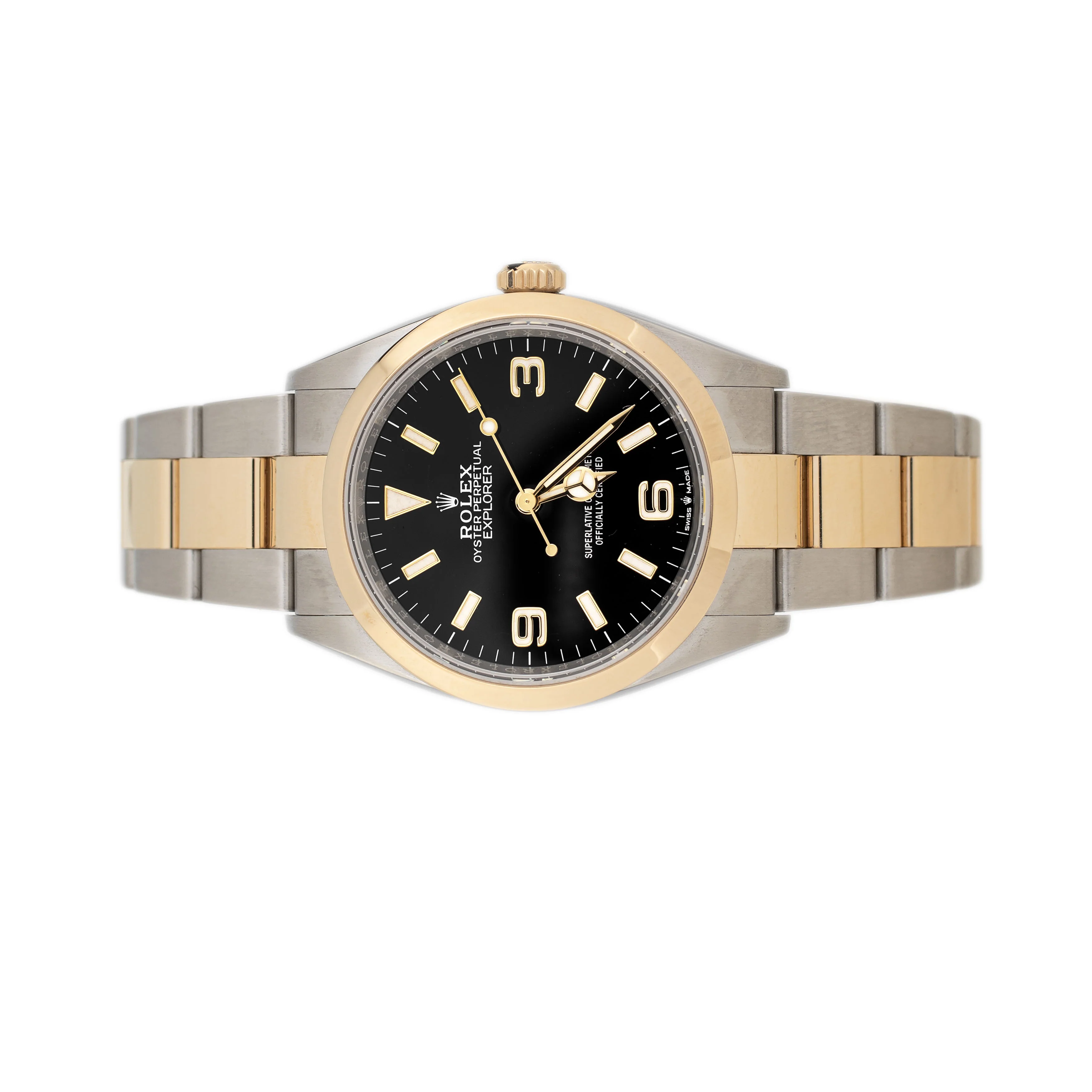 Rolex Explorer 36 Stainless steel Yellow Gold Black Dial 36mm 124273 Full Set - Image 2