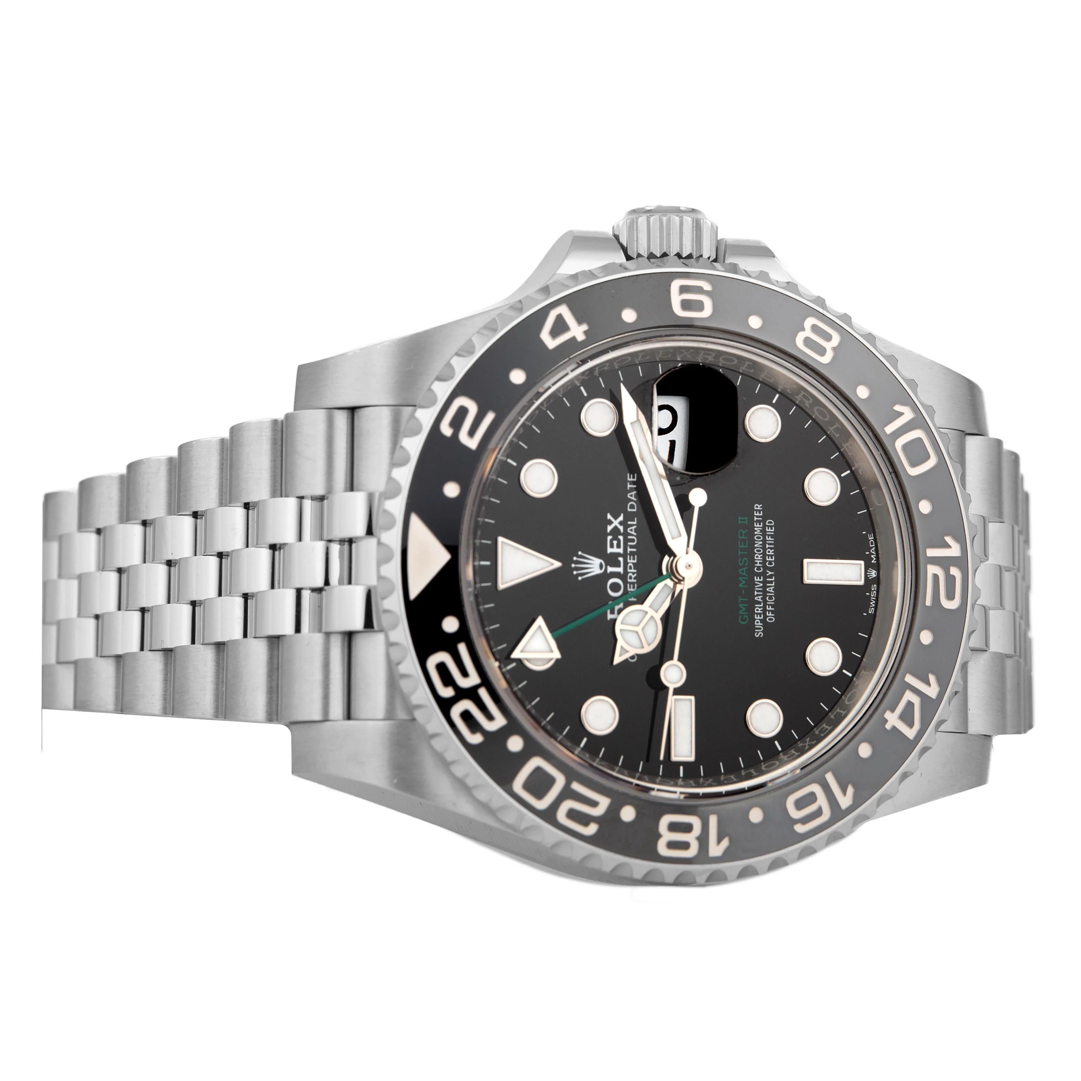 Rolex GMT-Master II Bruce Wayne Stainless Steel Black Dial Jubilee 40mm 126710GRNR Full Set - Image 4