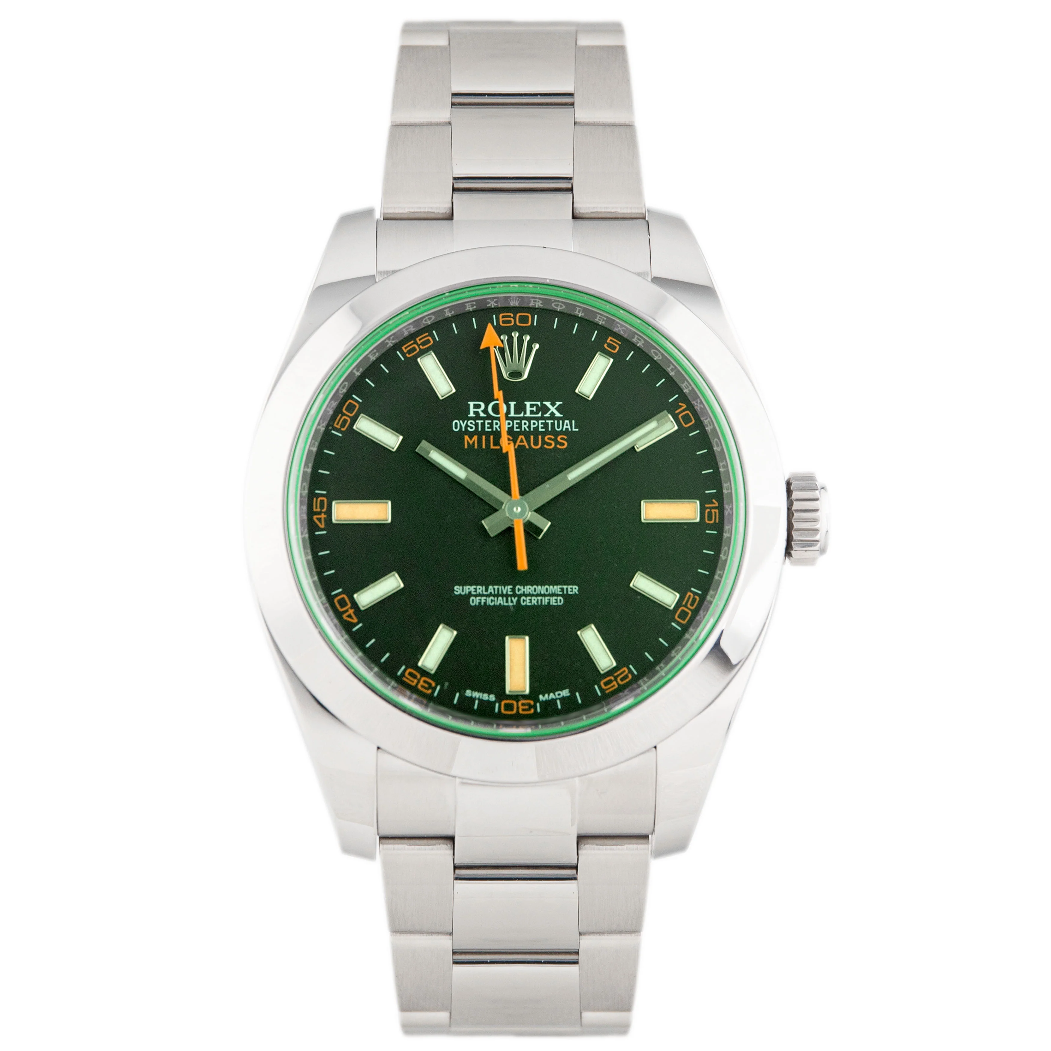 Rolex Milgauss Stainless Steel Black Dial 40mm 116400GV Full Set