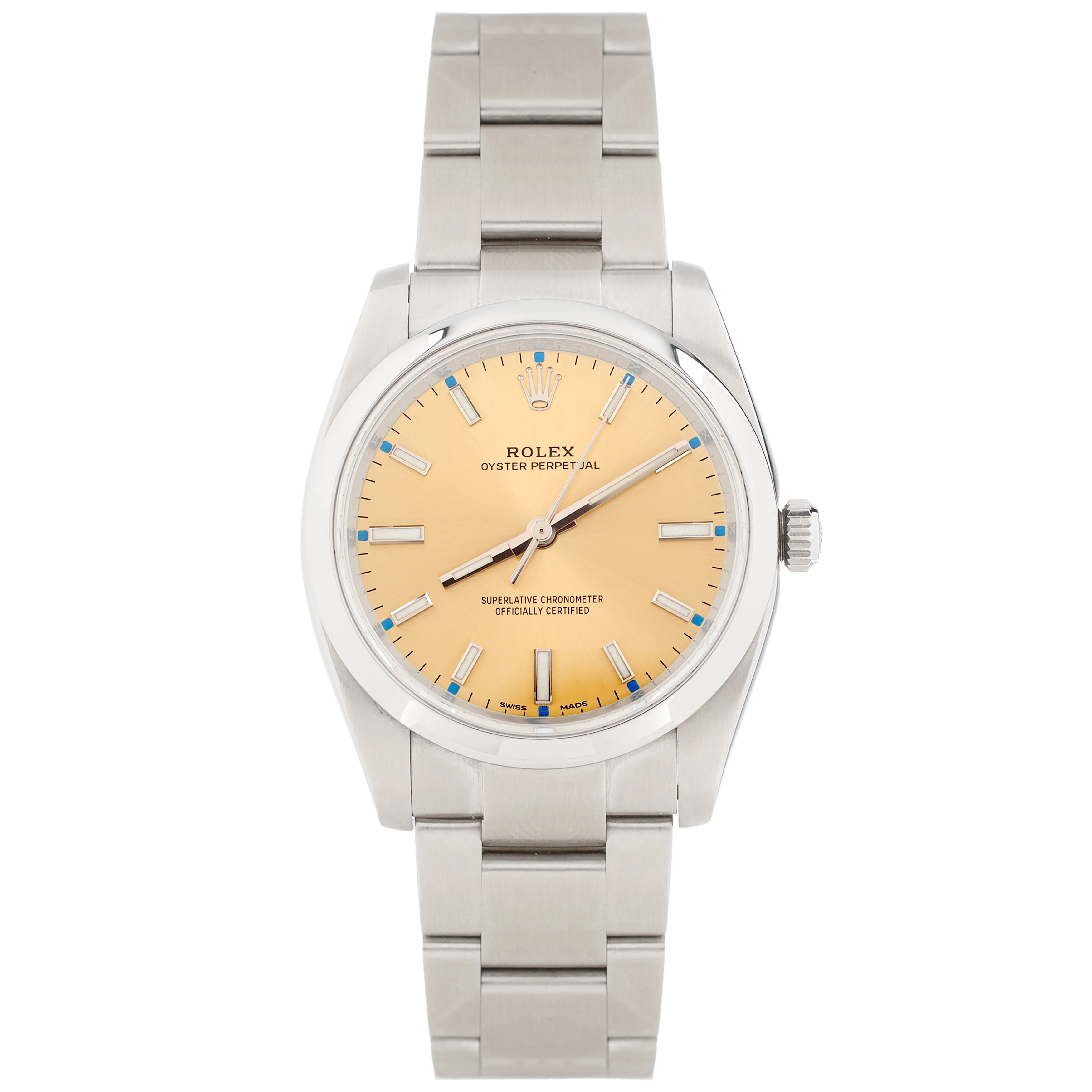 Rolex Oyster Perpetual 34 Stainless Steel Copper Dial Oyster 34mm 114200