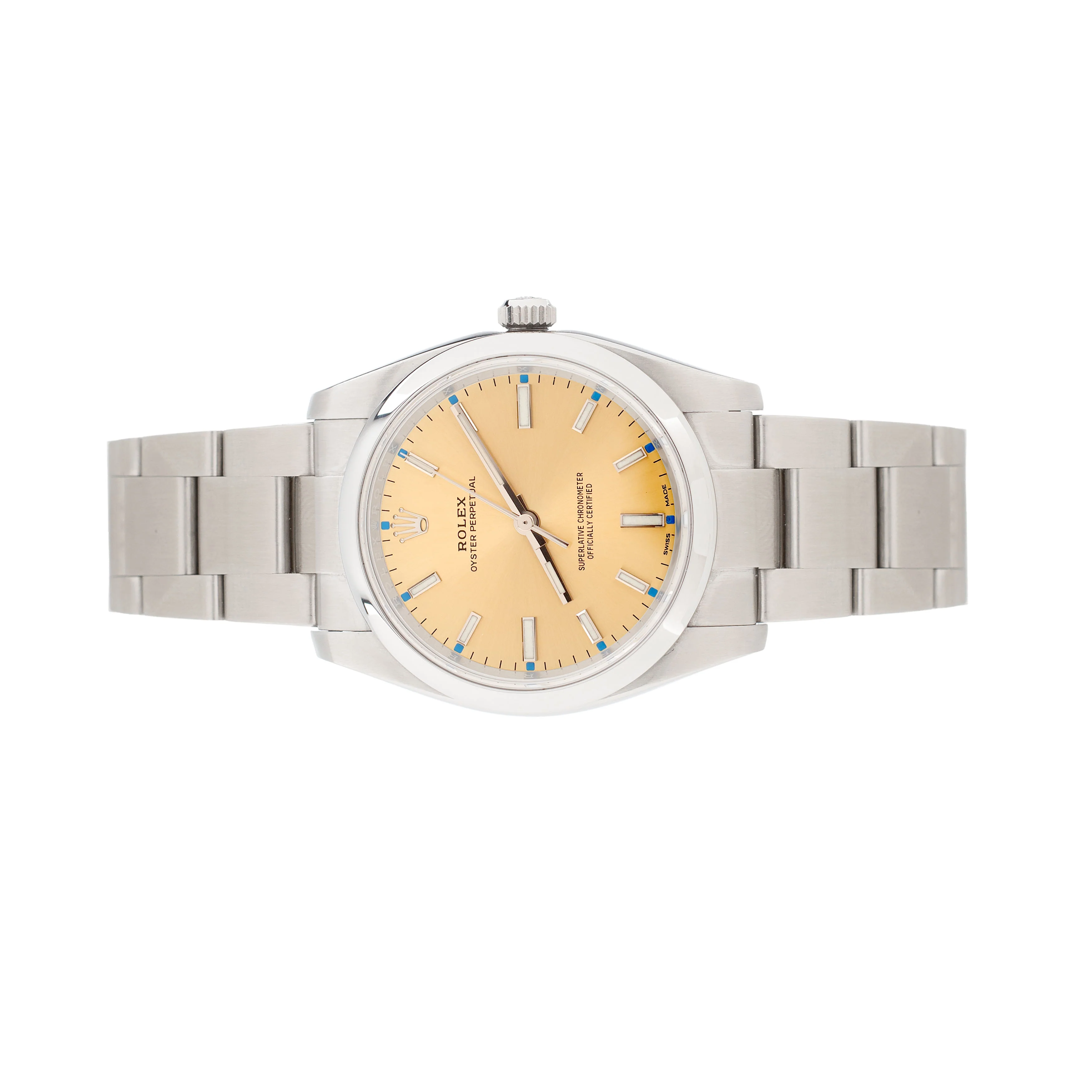 Rolex Oyster Perpetual 34 Stainless Steel Copper Dial Oyster 34mm 114200 - Image 2