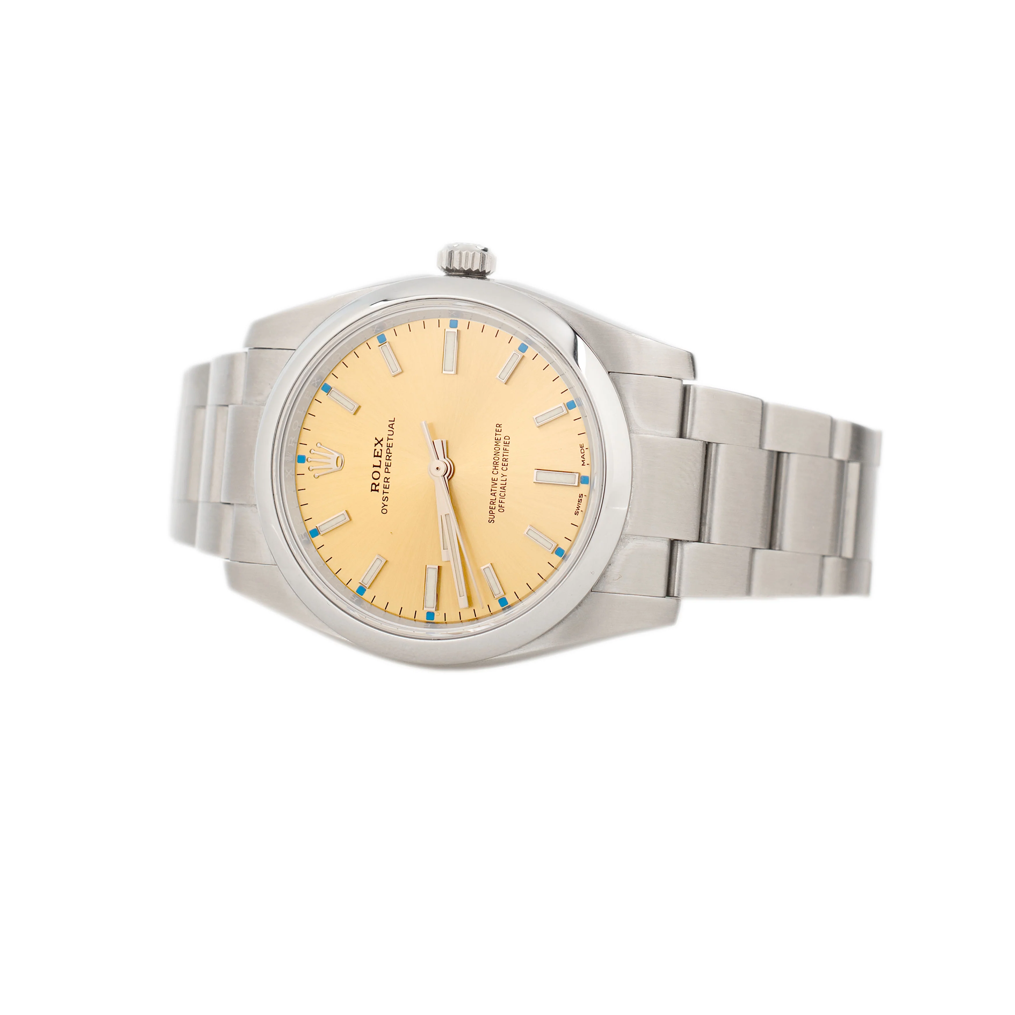 Rolex Oyster Perpetual 34 Stainless Steel Copper Dial Oyster 34mm 114200 - Image 3