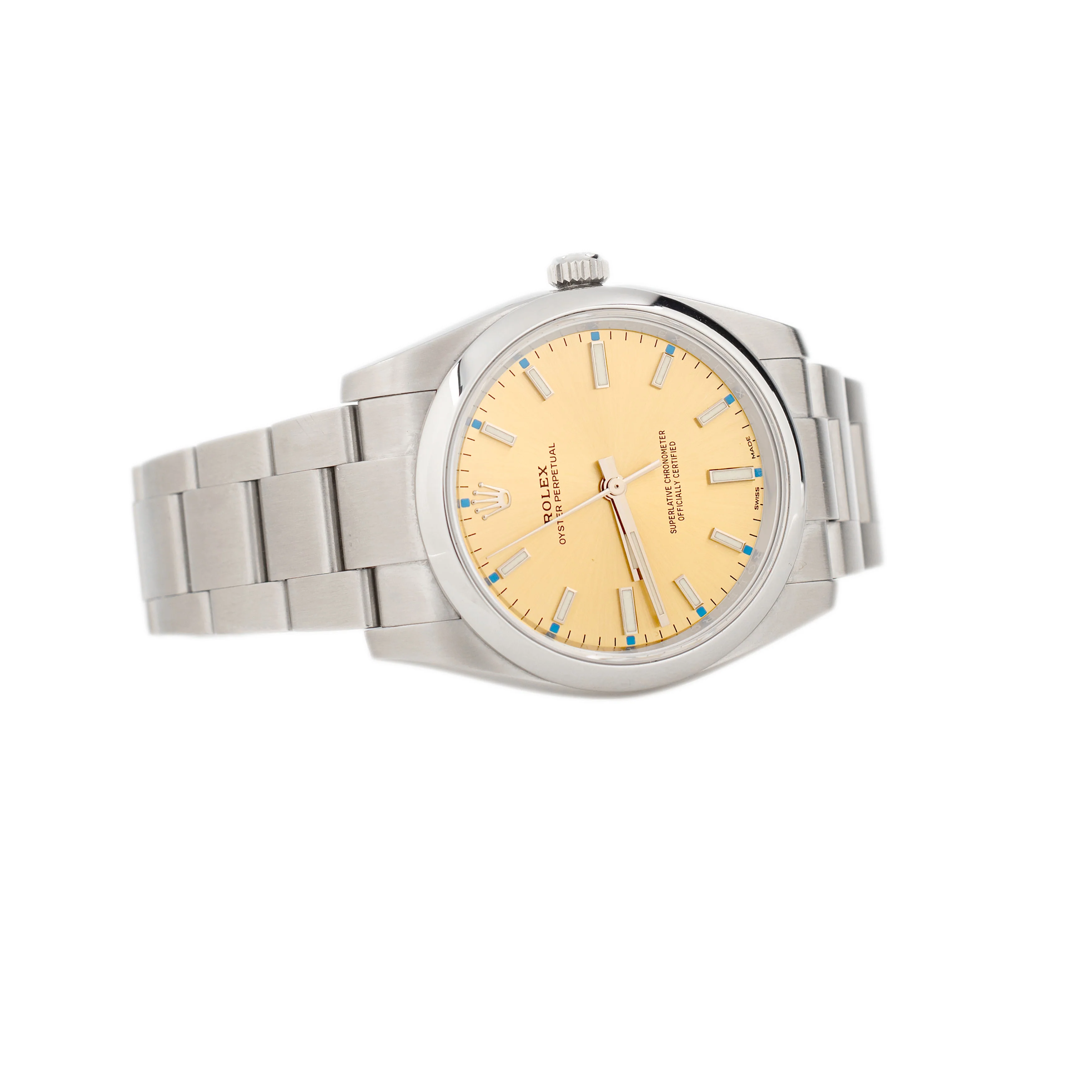 Rolex Oyster Perpetual 34 Stainless Steel Copper Dial Oyster 34mm 114200 - Image 4
