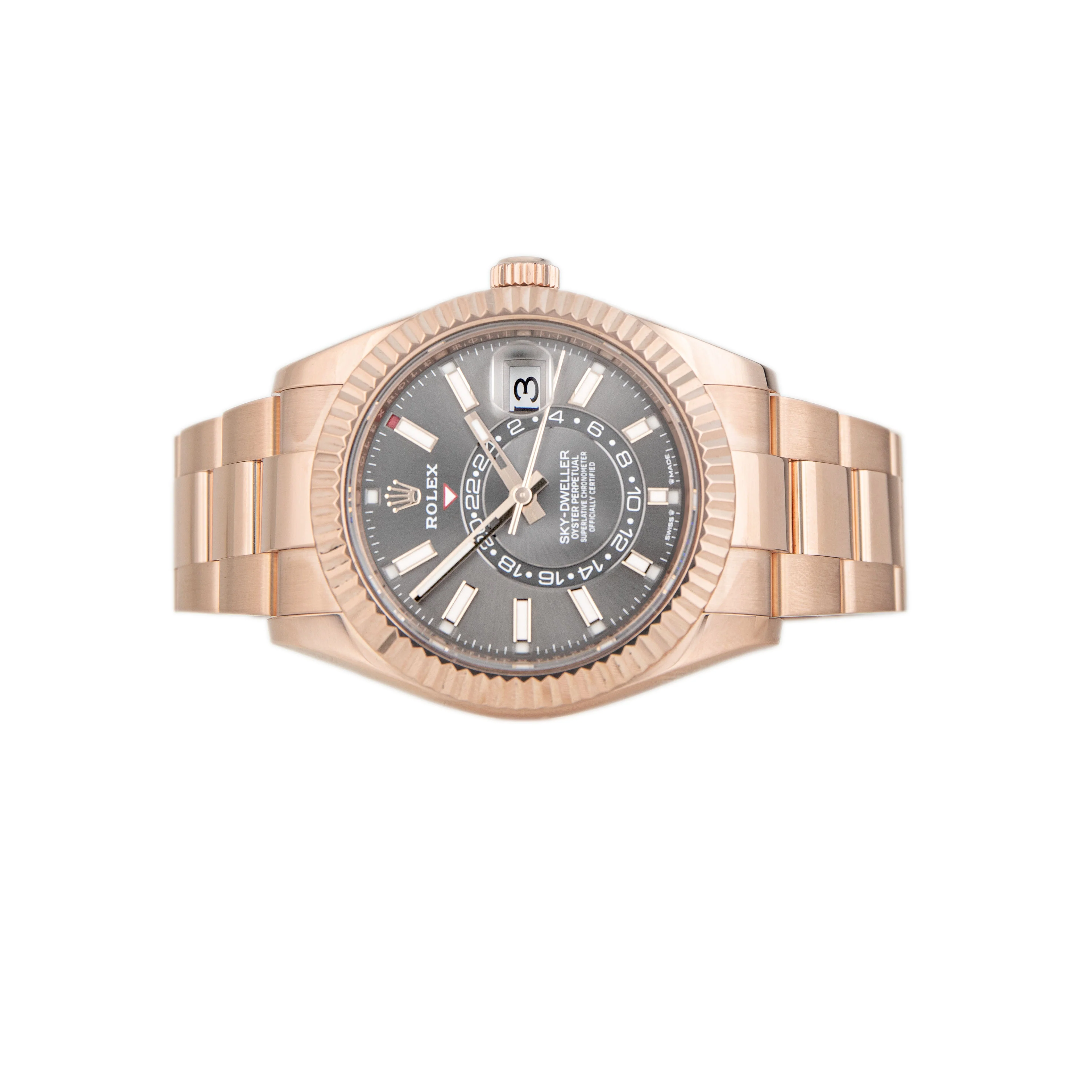 Rolex Sky-Dweller Rose Gold Gray Dial Bracelet 42mm 336935 Full Set - Image 2