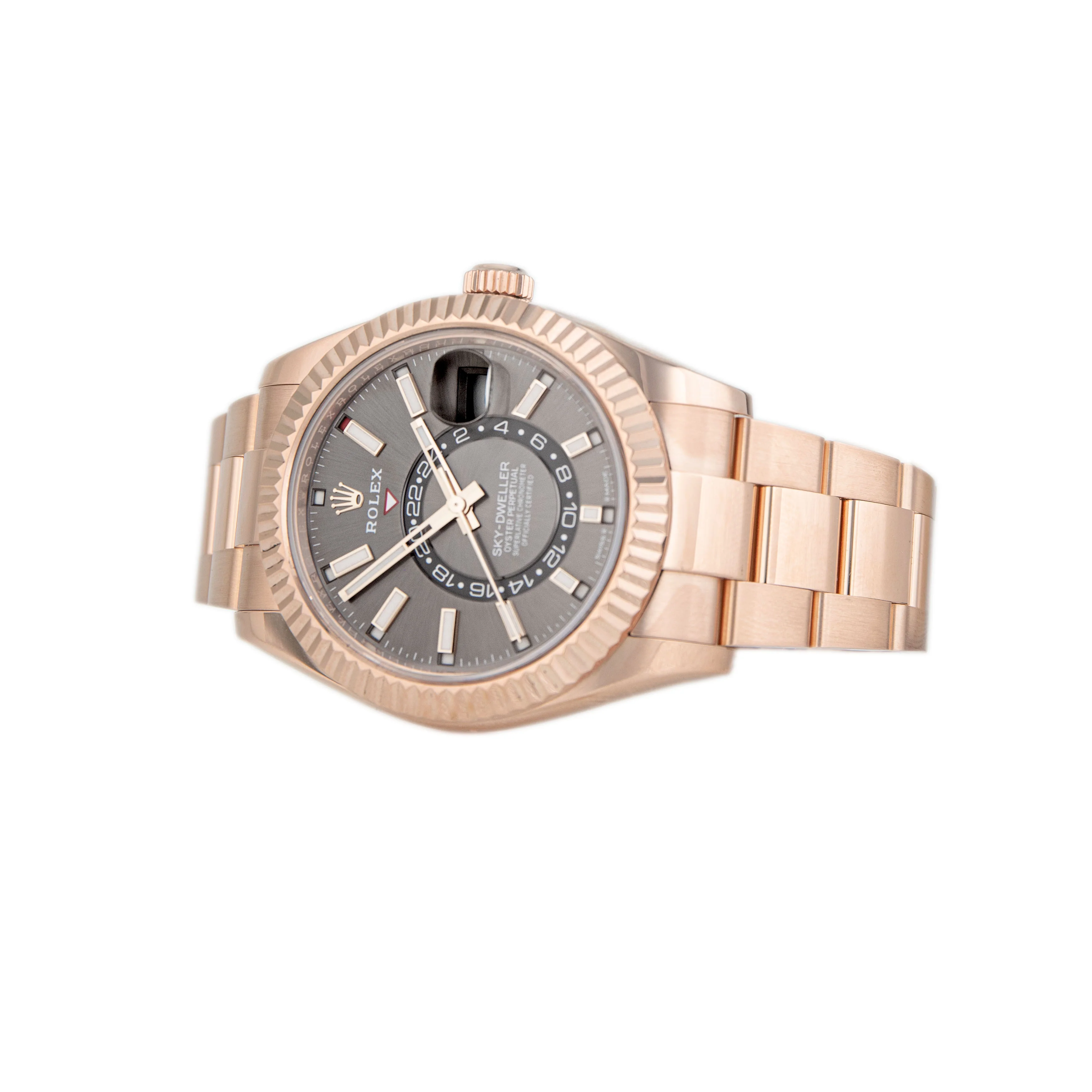 Rolex Sky-Dweller Rose Gold Gray Dial Bracelet 42mm 336935 Full Set - Image 3