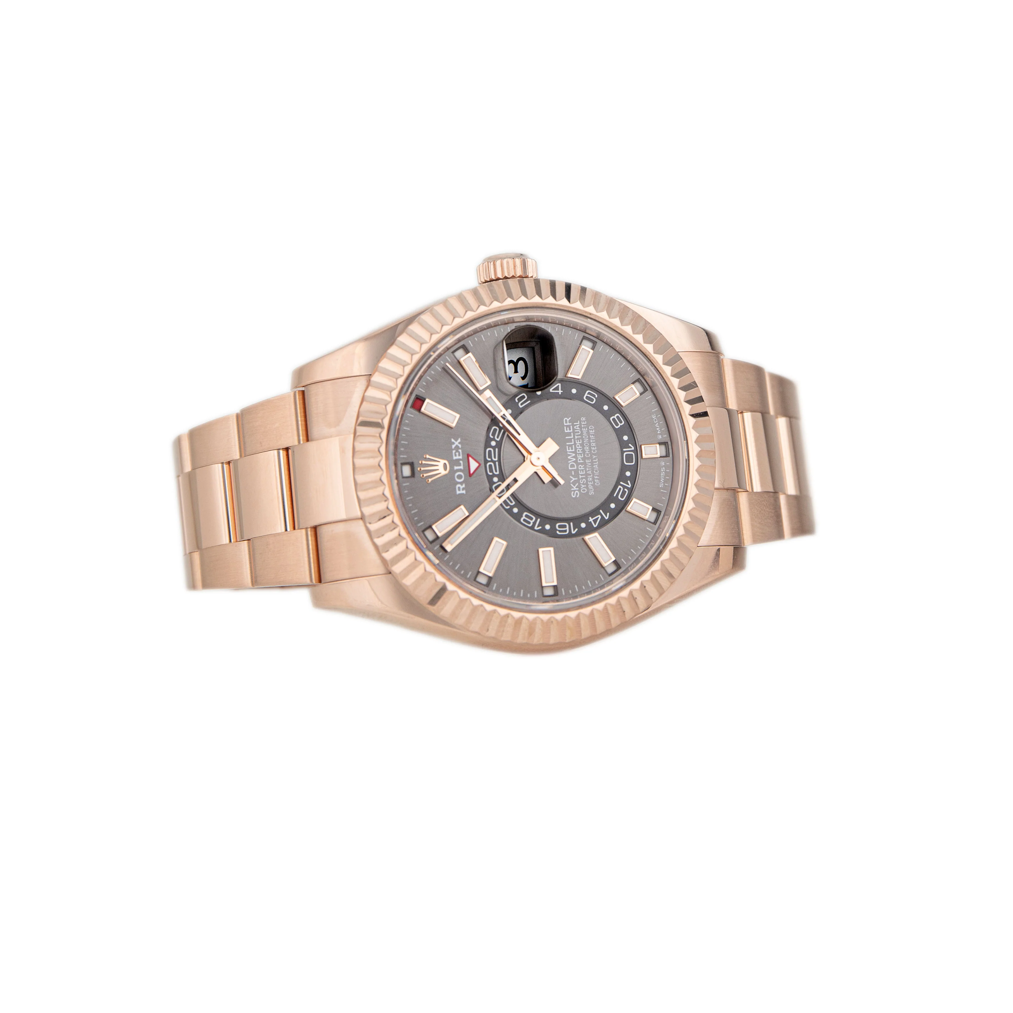 Rolex Sky-Dweller Rose Gold Gray Dial Bracelet 42mm 336935 Full Set - Image 4