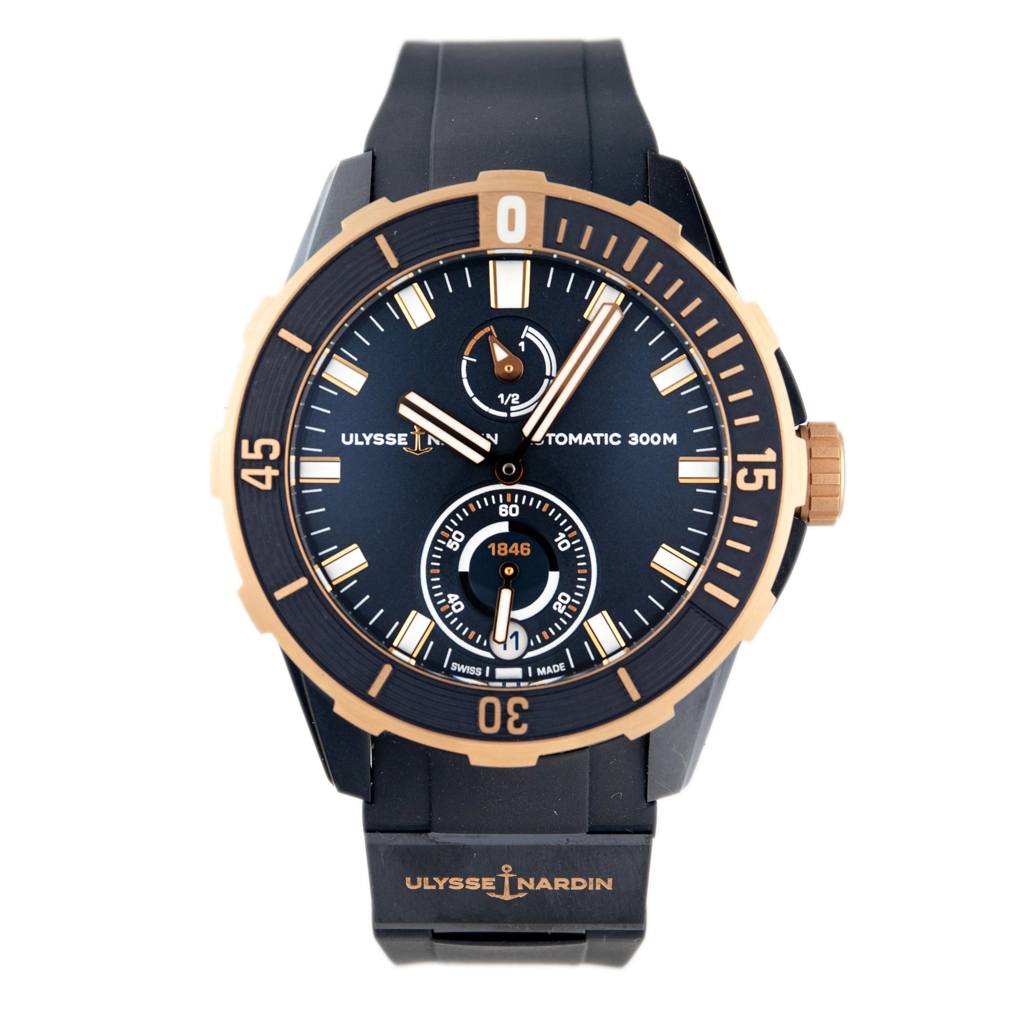 Ulysse Nardin Diver Chronometer Titanium Blue Dial 44mm 1185-170-3/Blue Full Set