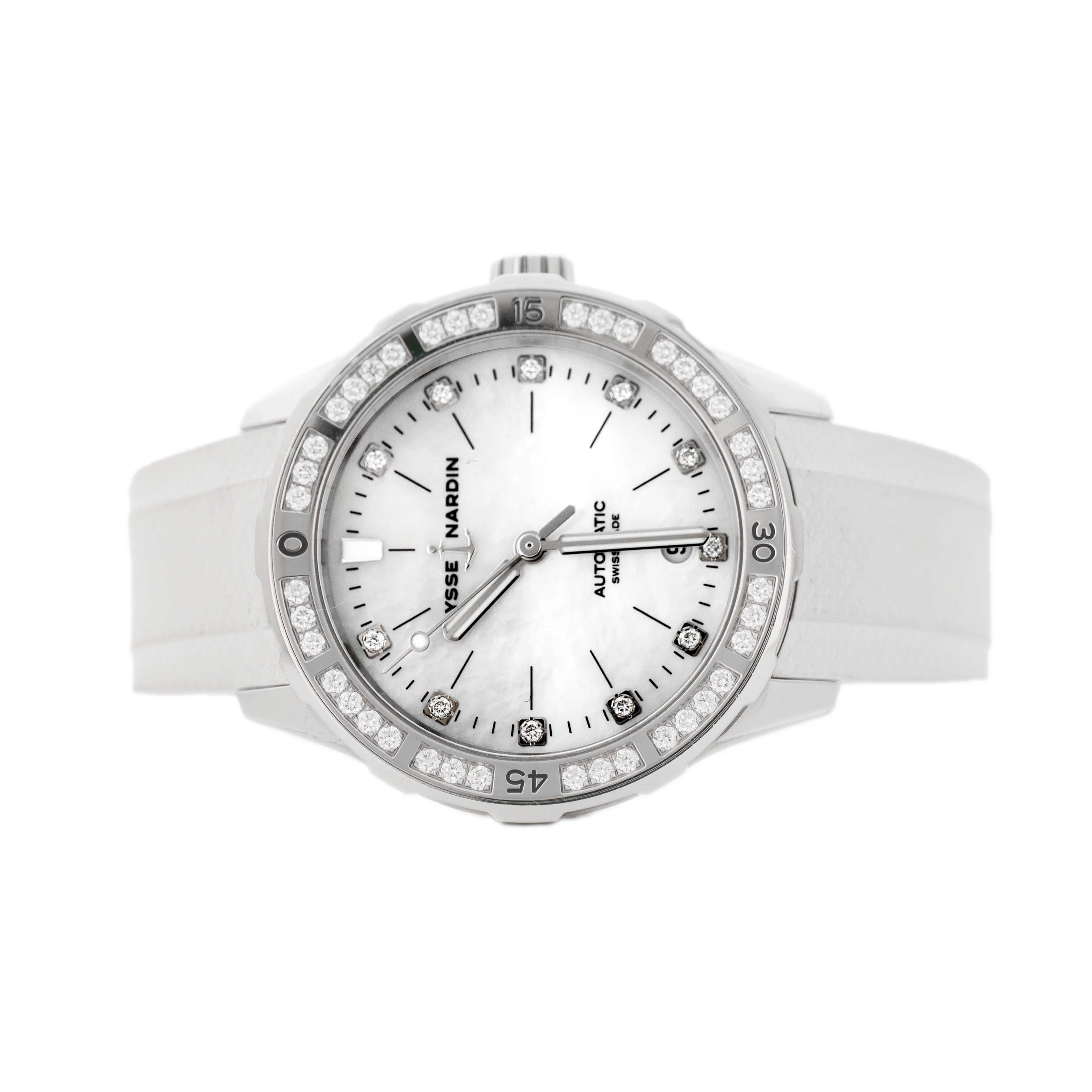 Ulysse Nardin Diver Great White Titanium Mother of Pearl Dial 39mm 8163-182LE - Image 4