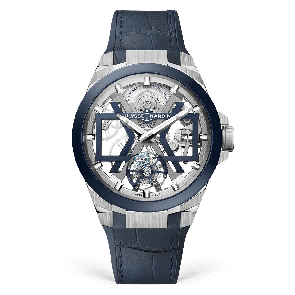 Ulysse Nardin Blast Tourbillon Watch, 45mm Blue Dial, 1723-400/03