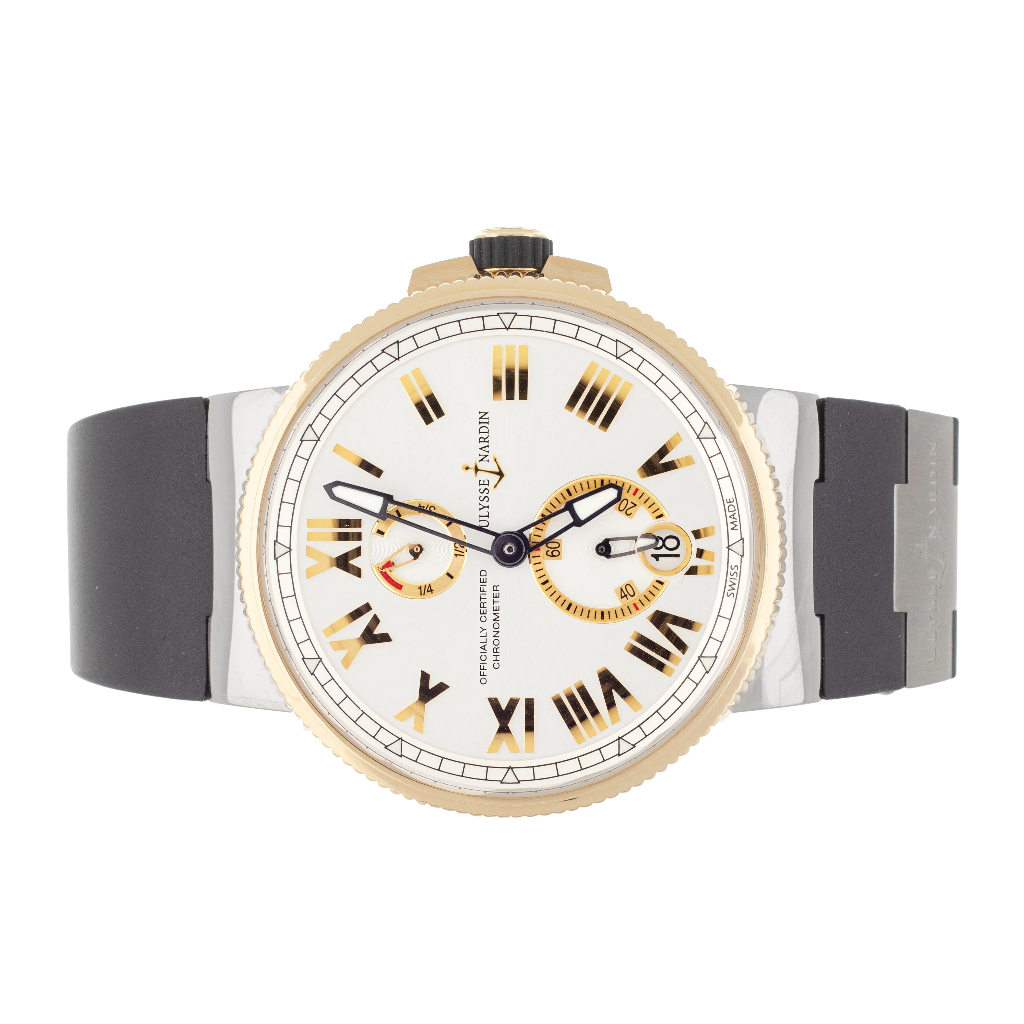 Ulysse Nardin Marine Chronometer Rose Gold Silver Dial 45mm 1185-122-41 - Image 2