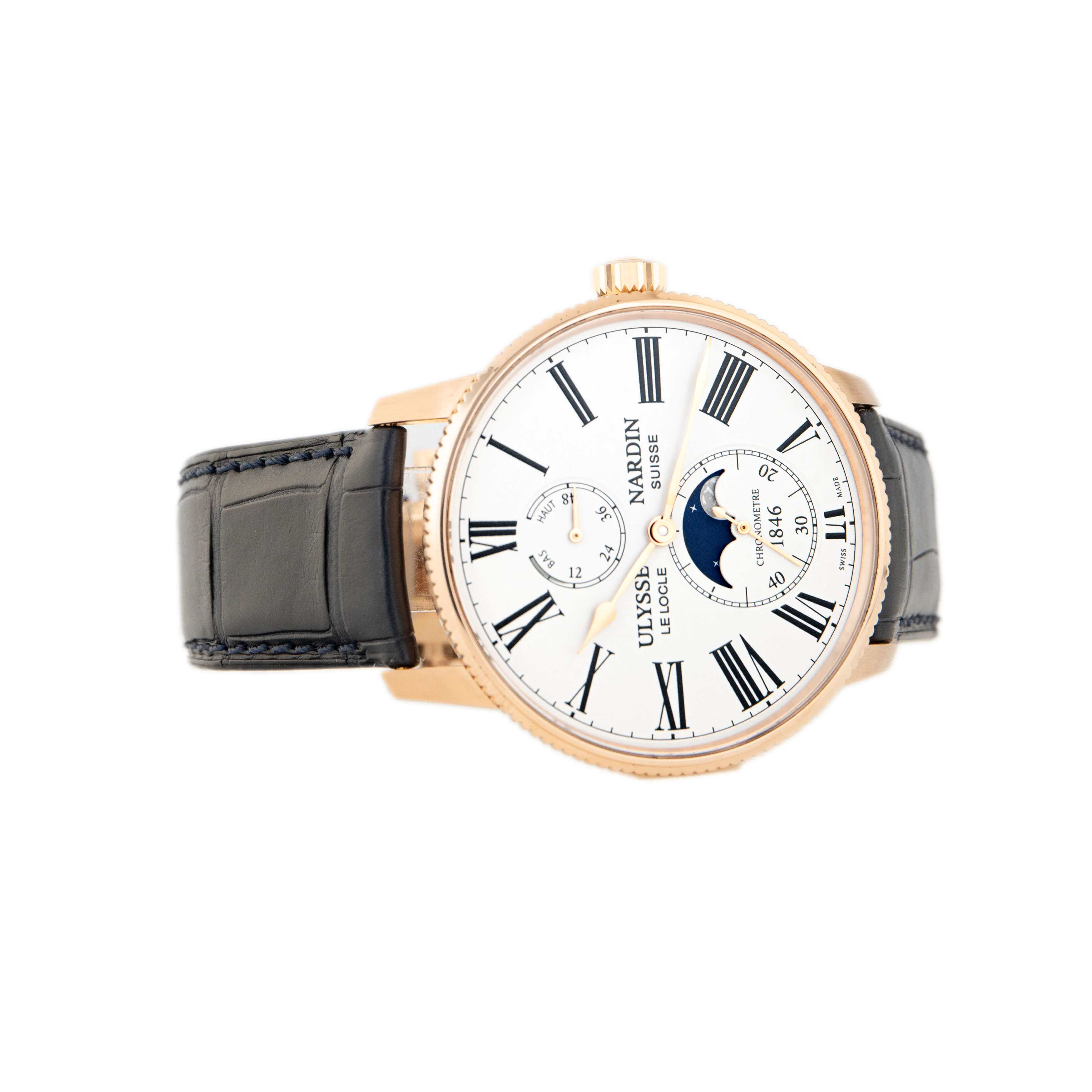 Ulysse Nardin Marine Torpilleur Moonphase White Dial Rose Gold 42mm 1192-310-0A/1A - Image 4