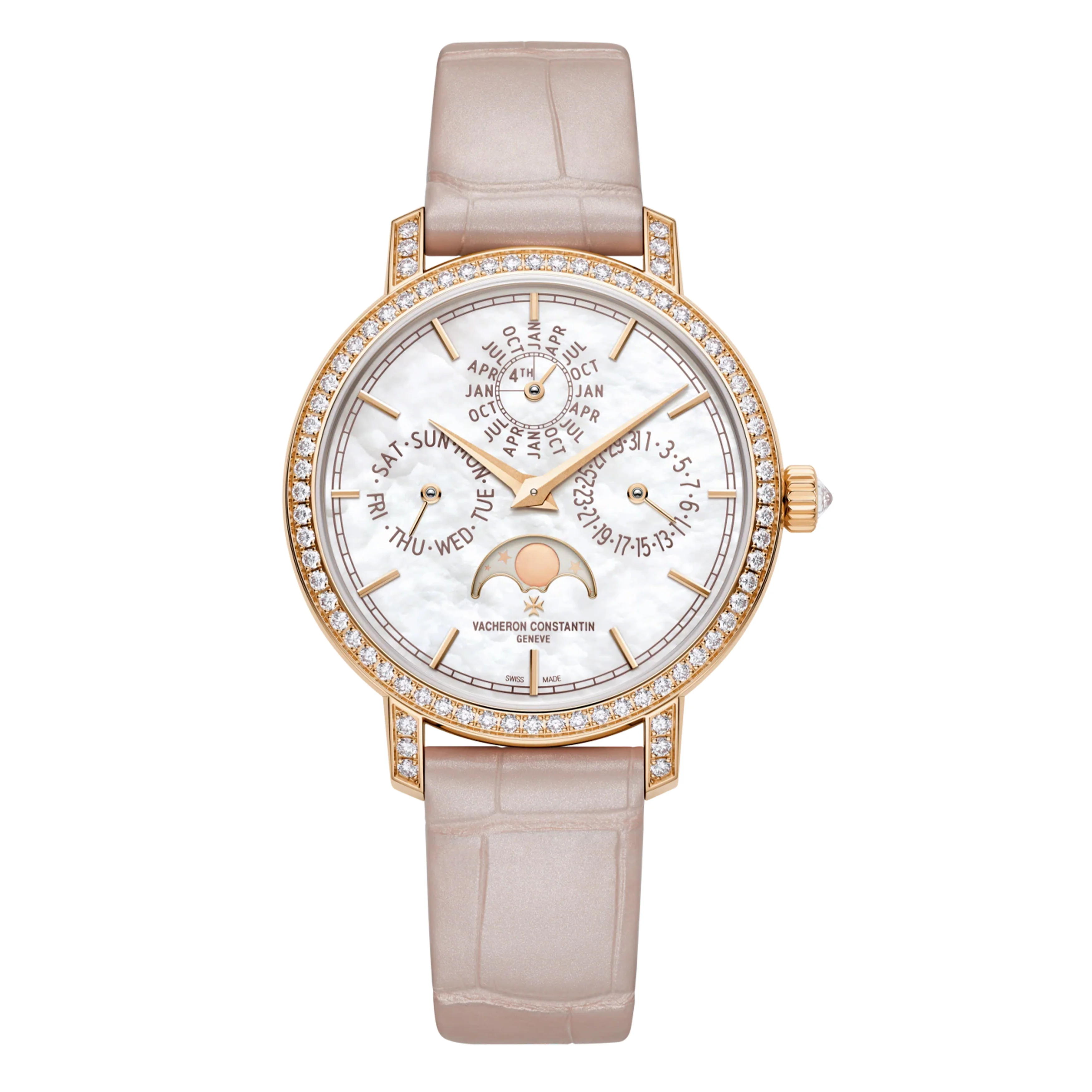 Vacheron Constantin Traditionnelle Perpetual Calendar Ultra-Thin Watch, 36.5mm Mother of Pearl Dial, 4305T/000R-B947