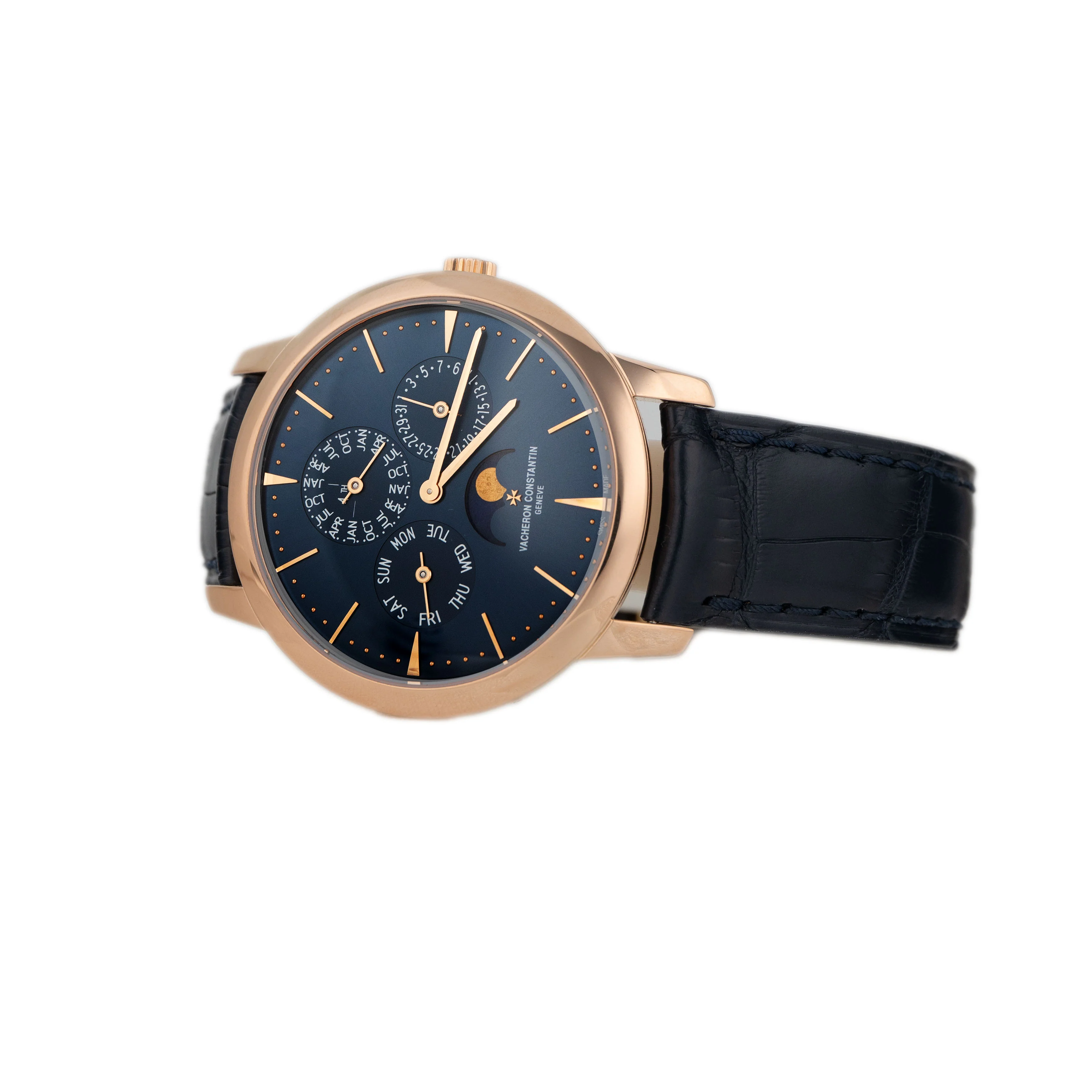 Vacheron Constantin Patrimony Perpetual Calendar Ultra Thin Rose Gold Blue Dial 41mm 43175/000R-B519 Full Set - Image 3