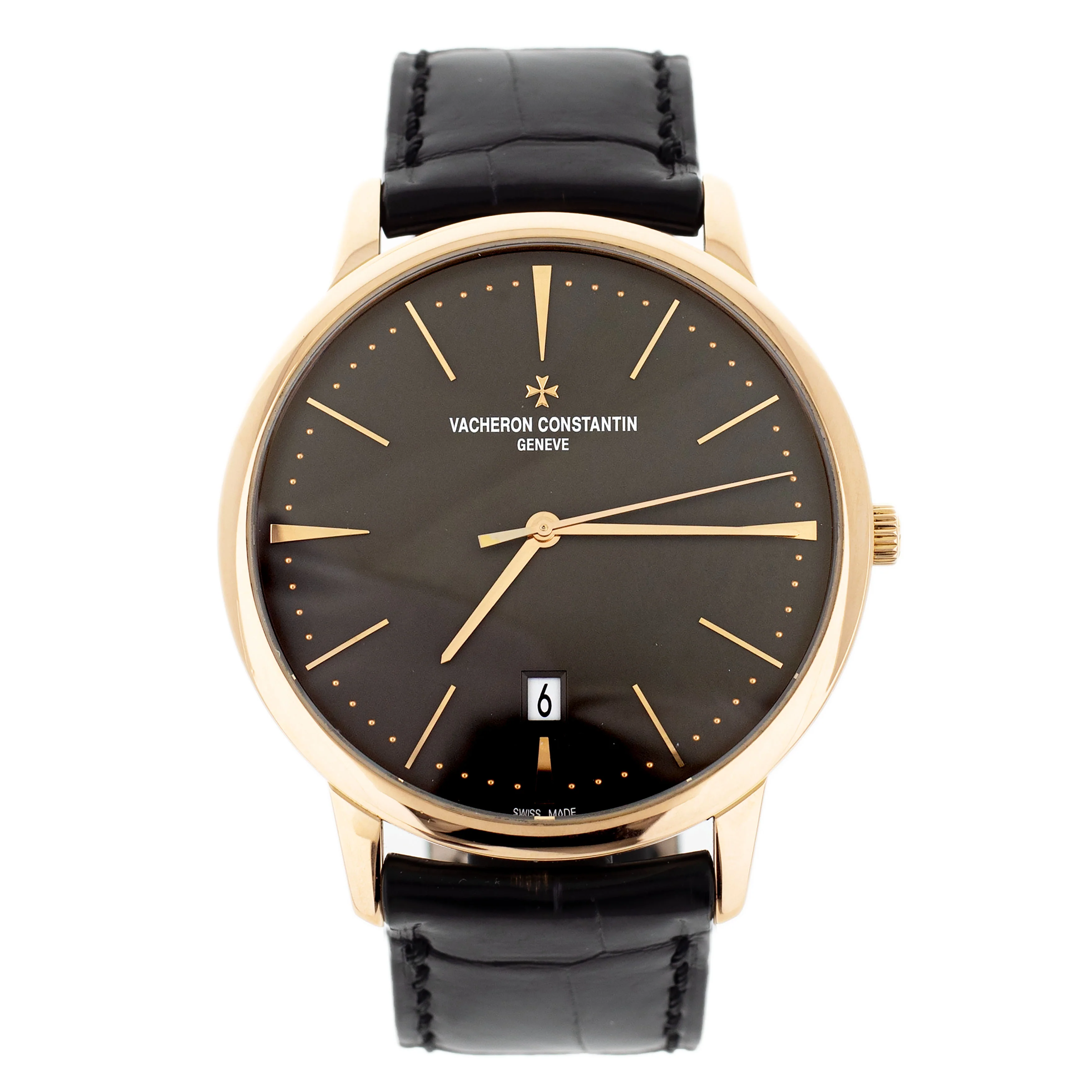 Vacheron Constantin Patrimony Rose Gold Gray Dial 42mm 85180/000r-9166 Papers Only